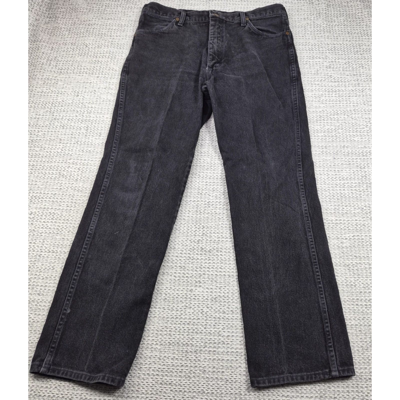 Wrangler VINTAGE Wrangler Cowboy Cut Jeans Mens 36x32 Denim Black 5-Pocket Straight Regular Size US 36 / EU 52 - 2 Thumbnail