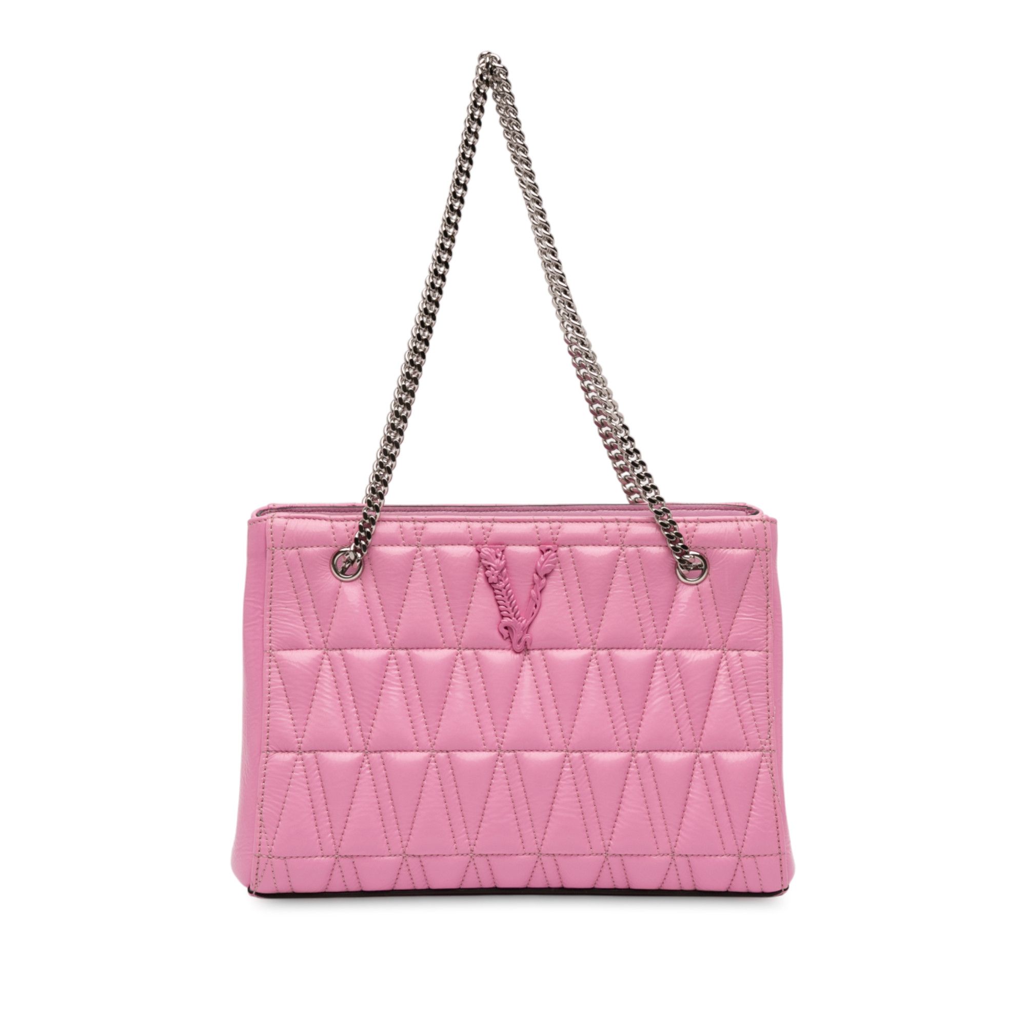 Versace Versace Quilted Leather Virtus Tote Size ONE SIZE - 1 Thumbnail