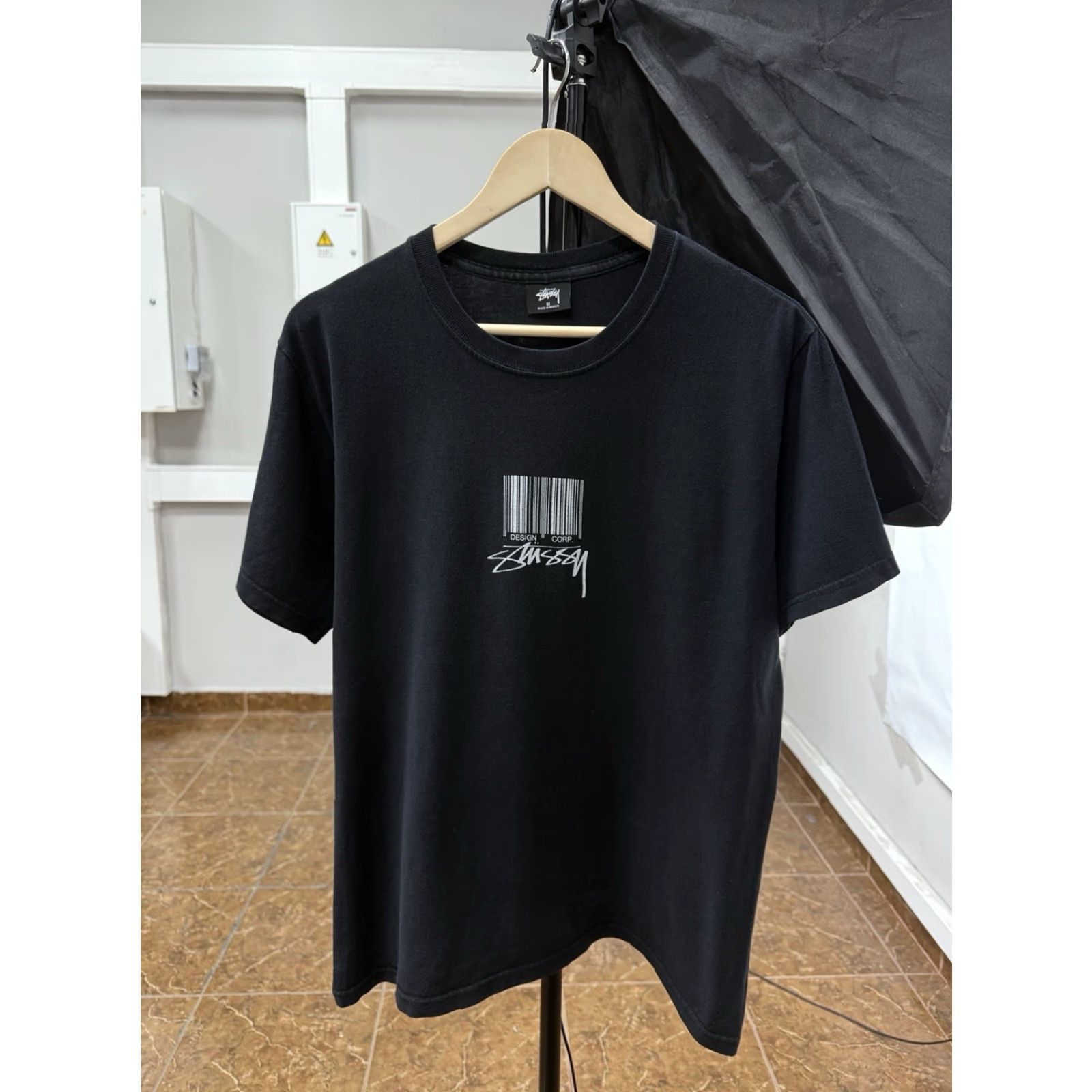 Etro VINTAGE Stussy Barcode T-Shirt M Men Retro Black Size US M / EU 48-50 / 2 - 2 Thumbnail
