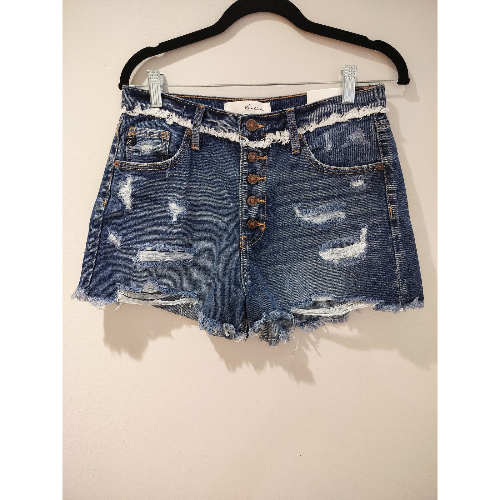 Other KanCan High Rise Distressed Shorts Button Fly Size 27 * Size 27" / US 4 / IT 40 - 1 Thumbnail