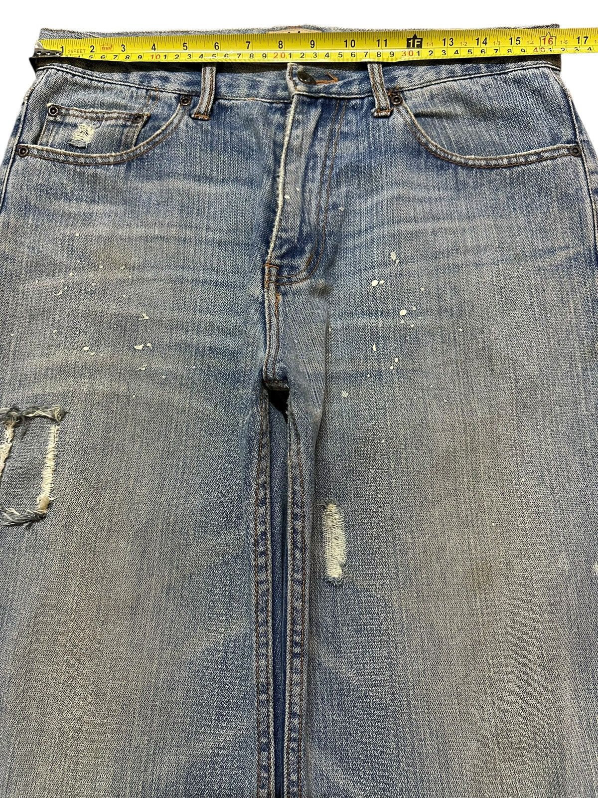 Japanese Brand Vintage Japanese Nylaus Faded Distressed Baggy Jeans Size US 32 / EU 48 - 12 Thumbnail
