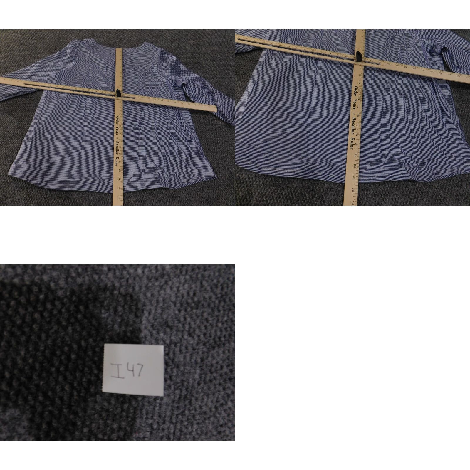 Talbots Talbots Shirt Womens XL Blue Striped Knit Stretch Casual Tee Crew Neck Long Sleeve Cotton Regular Vintage No Size XL / US 12-14 / IT 48-50 - 9 Thumbnail