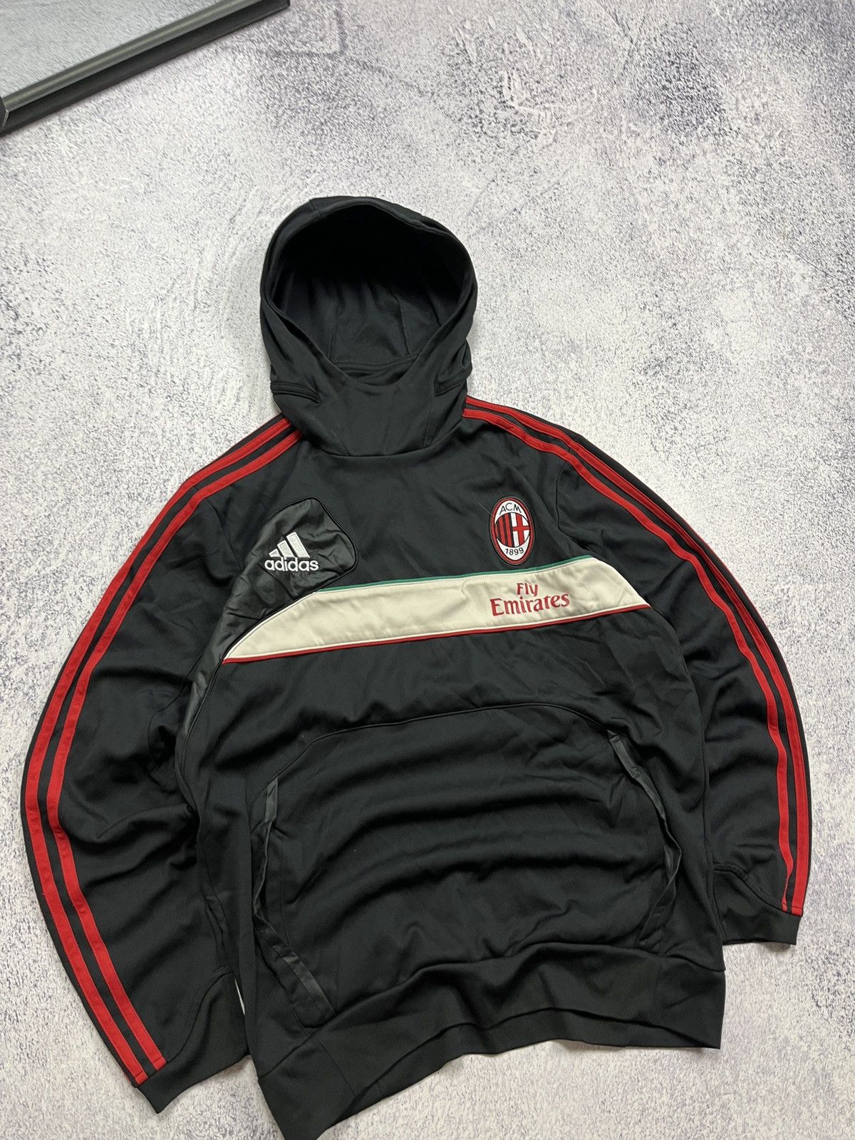 Adidas Adidas Milan Italy Football Ninja🥷 Hoodie Blockcore Hype Y2k Size US M / EU 48-50 / 2 - 3 Thumbnail