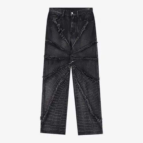 VIBE Opium Stacked Embroidered Denim Jeans Size US 30 / EU 46 - 6 Thumbnail