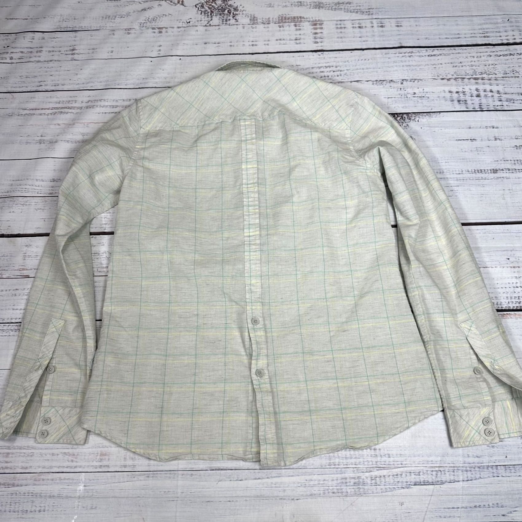 Vintage Stio Shirt Beige Green Plaid Long Sleeve 1/2 Buttons Casual Women's M Size M / US 6-8 / IT 42-44 - 3 Thumbnail