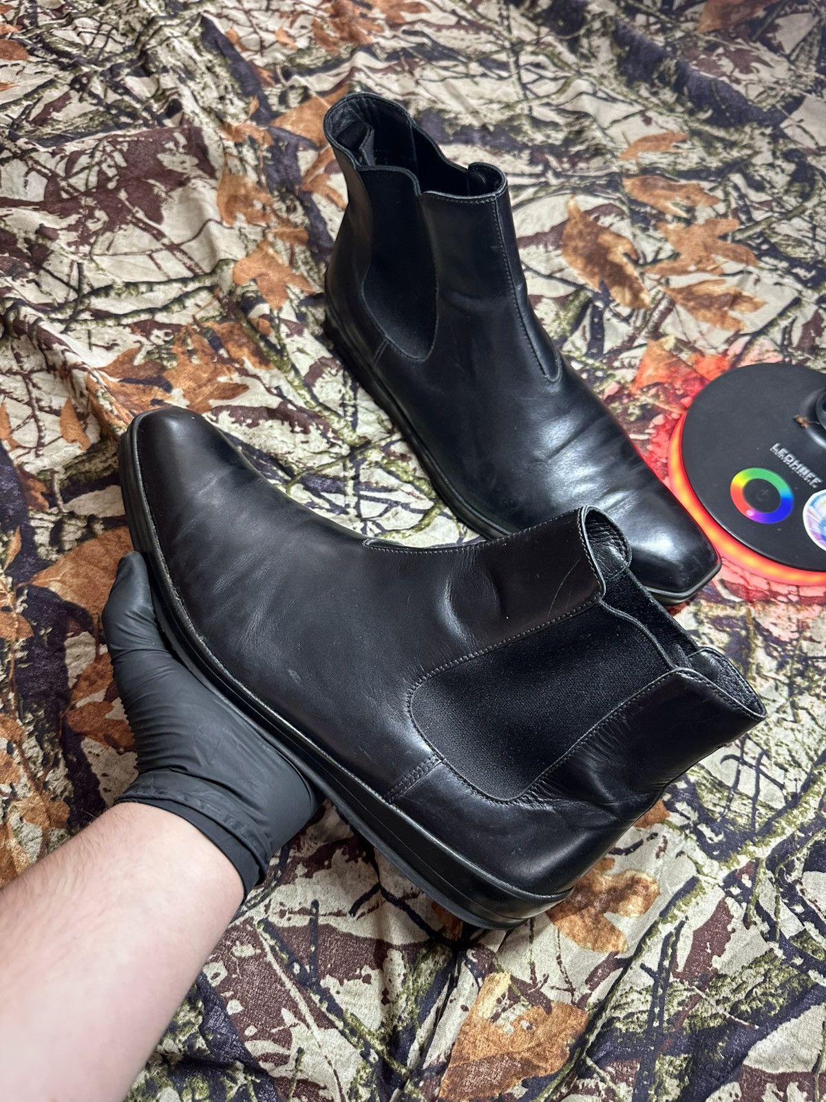 Prada Prada black leather boots luxury streetwear winter casual Size US 10 / EU 43 - 1 Thumbnail
