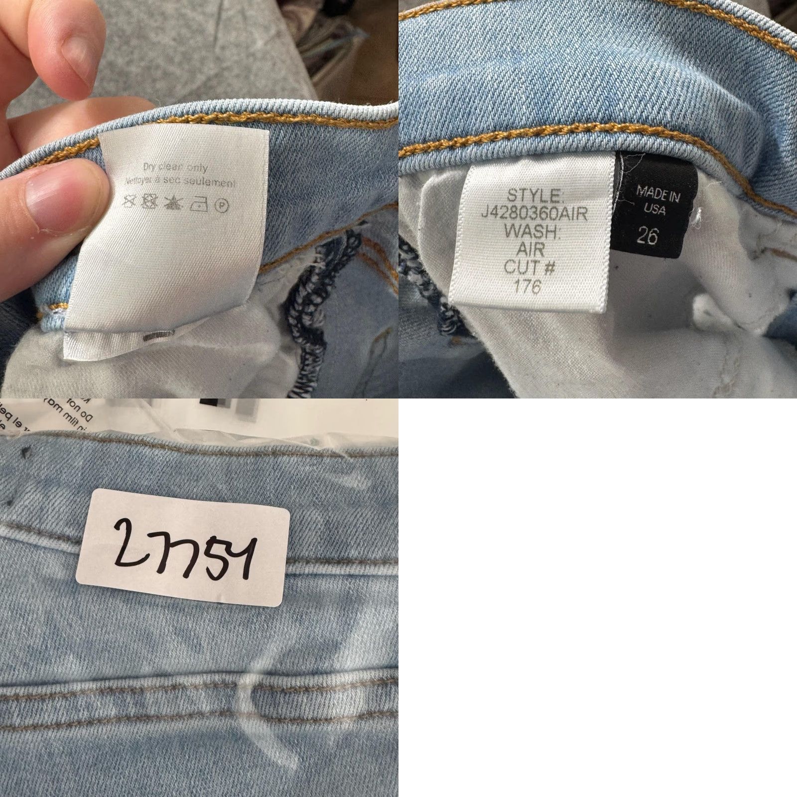 Veronica Beard Veronica Beard Jeans Womens 26 Light Blue High Rise Kick Flare 11" Raw Hem Denim Stretch 5-Pocket Zip Fly Size 26" / US 2 / IT 38 - 9 Thumbnail