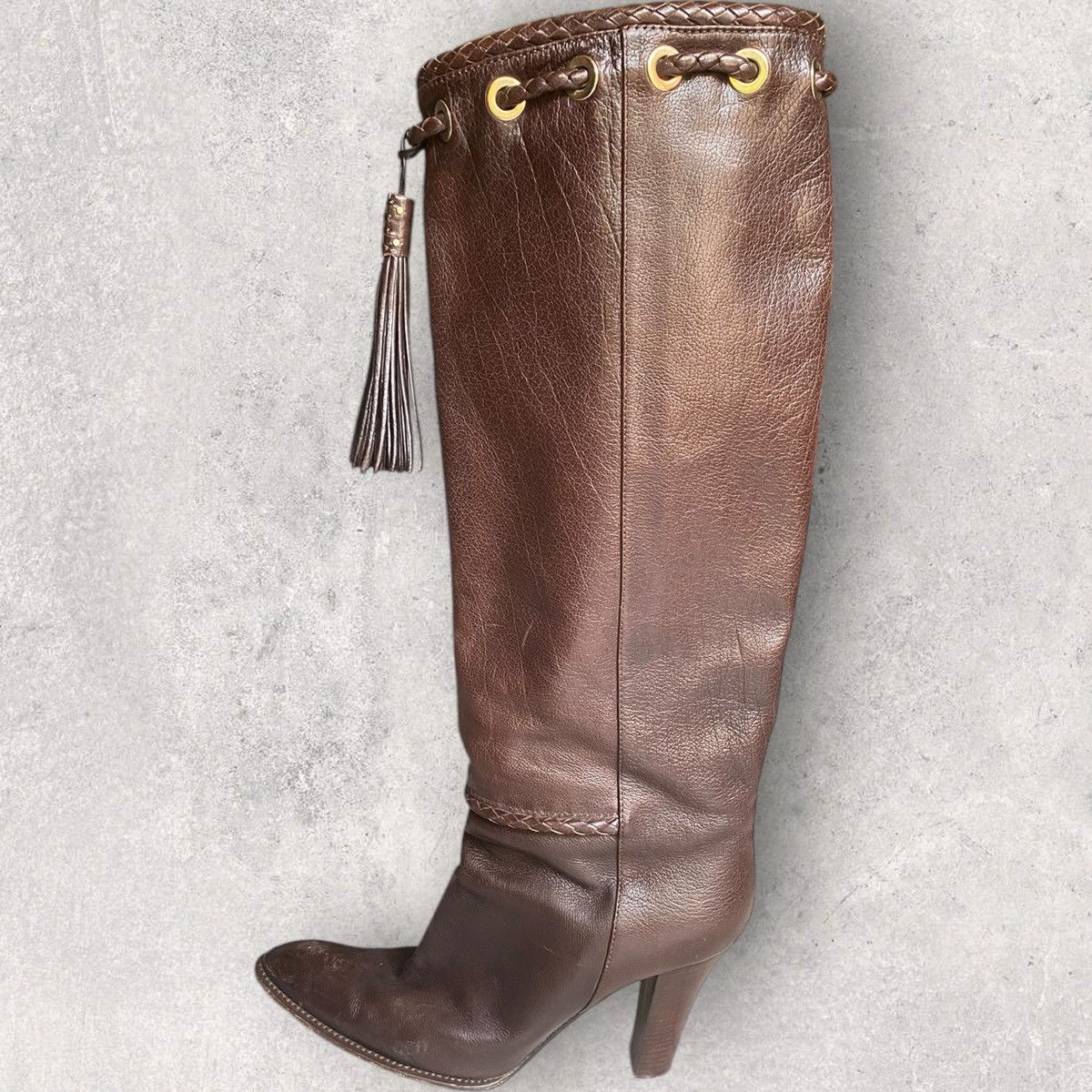 Saint Laurent Paris YSL Tassel Boots Heels Size US 8 / IT 38 - 1 Thumbnail