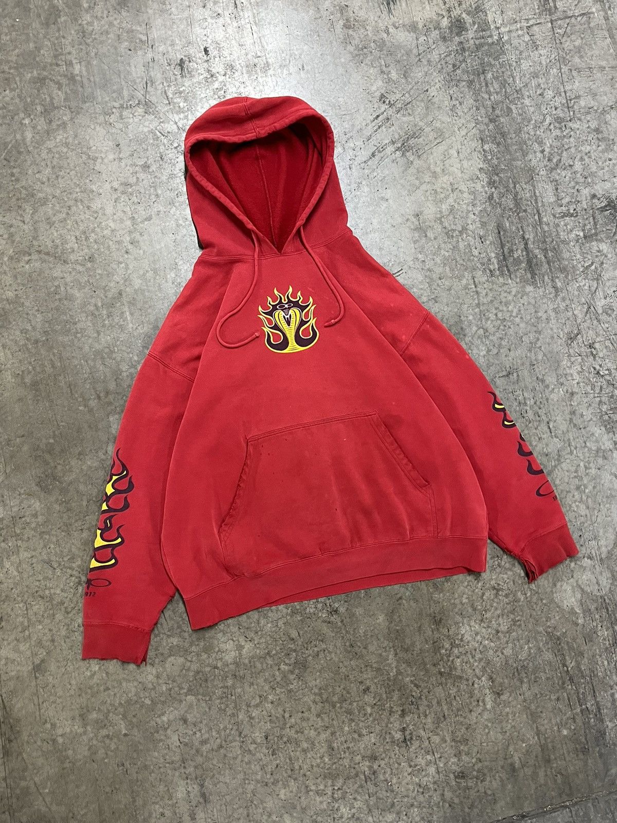 JNCO × Vintage Y2k jnco style cobra flame sleeve hit hoodie rare grunge Size US L / EU 52-54 / 3 - 1 Thumbnail