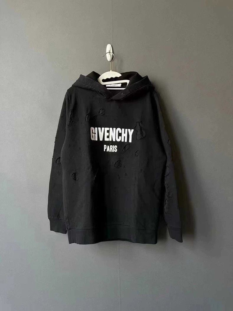 Givenchy Givenchy Black ripped hole hoodie Size US XS / EU 42 / 0 - 1 Thumbnail