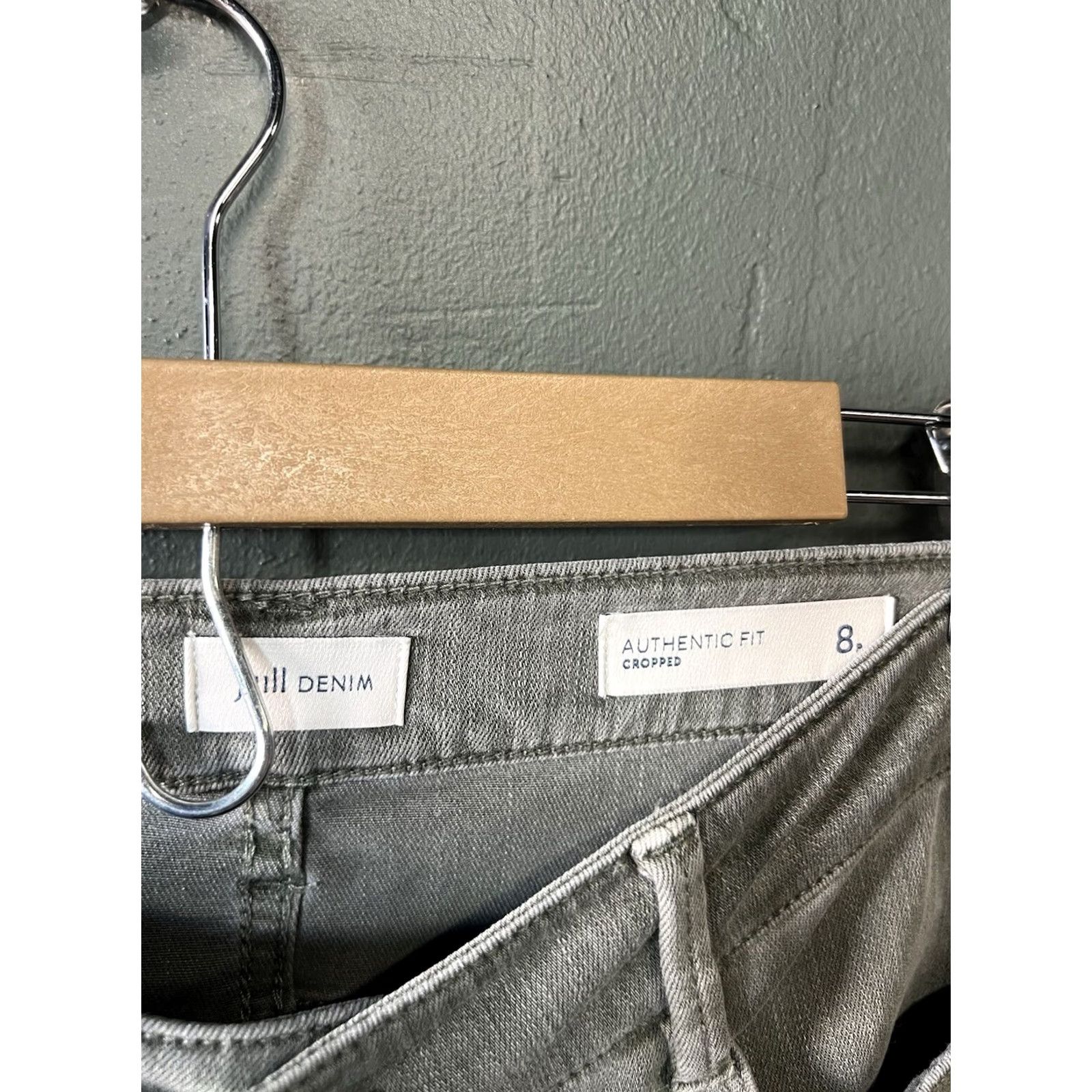J. Jill J. Jill Denim Womens Green Denim Authentic Fit Cropped Jeans Size 8 Straight Leg Size 30" / US 8 / IT 44 - 3 Thumbnail