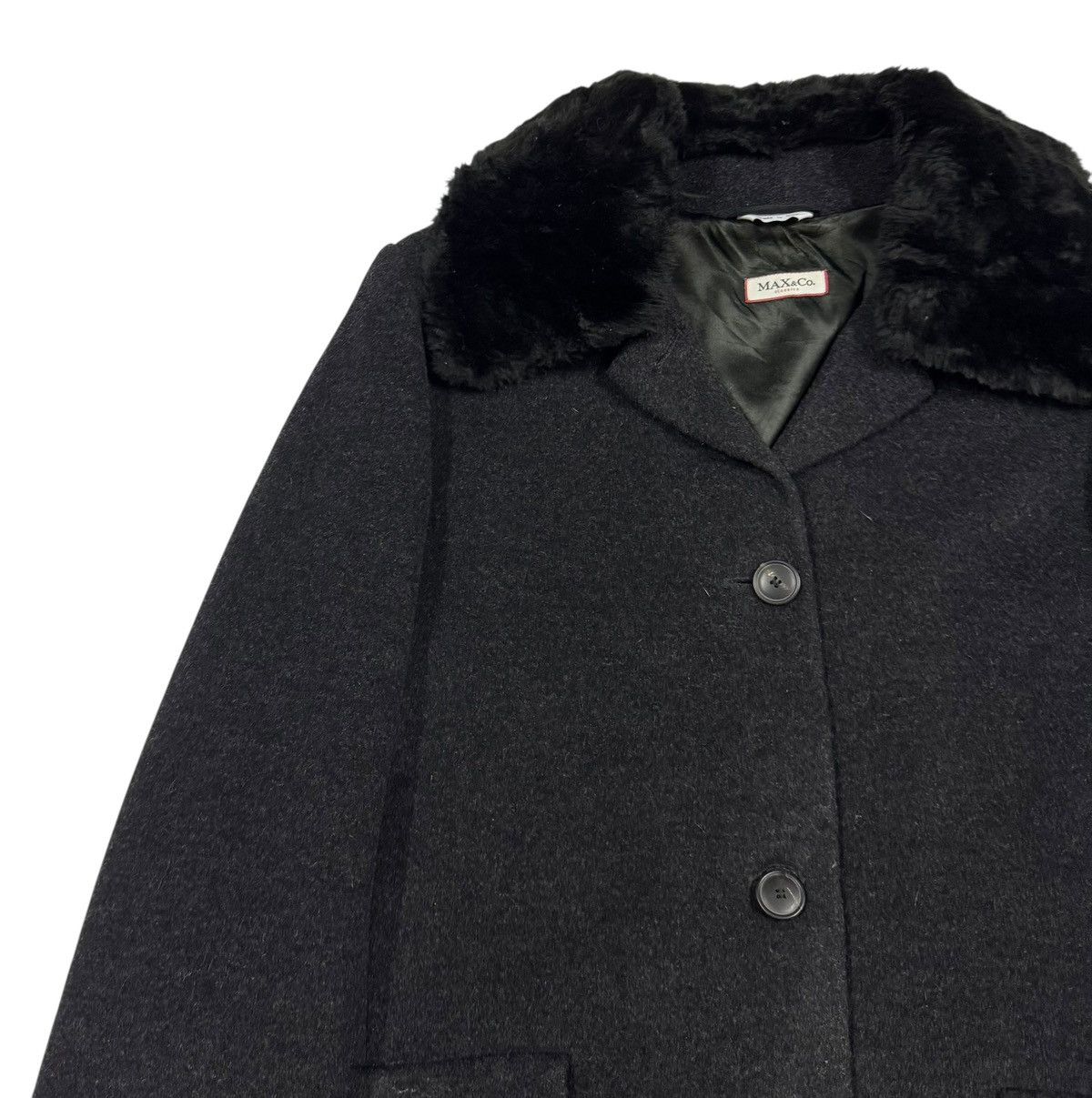 Maison Margiela Max&co Classic Faux Fur Collared Wool Long Jacket Size US M / EU 48-50 / 2 - 8 Thumbnail