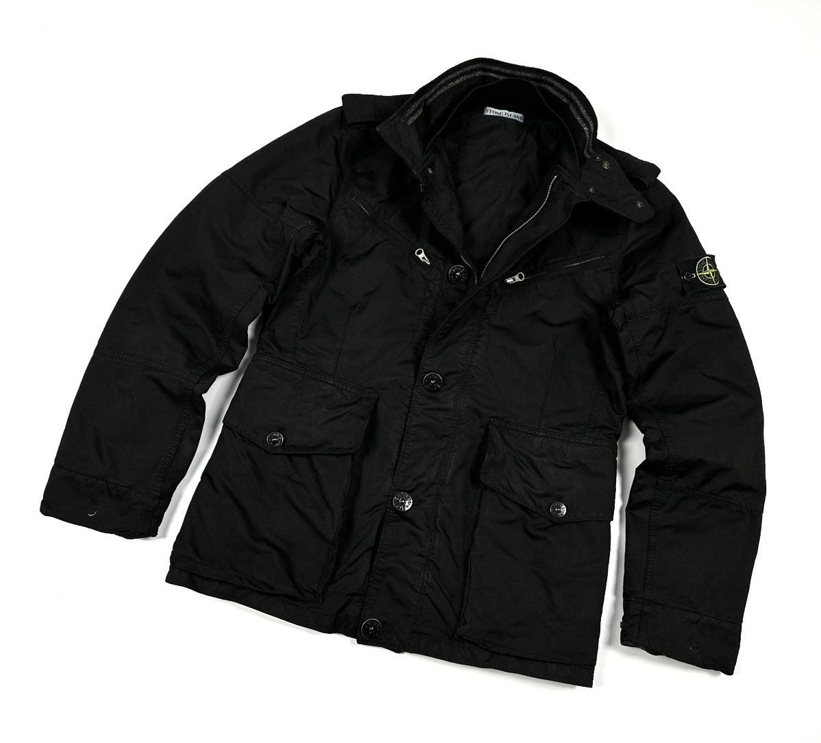 Stone Island × Vintage Vintage 2009 STONE ISLAND DAVID TC Logo Black Casual Jacket Size US L / EU 52-54 / 3 - 2 Thumbnail