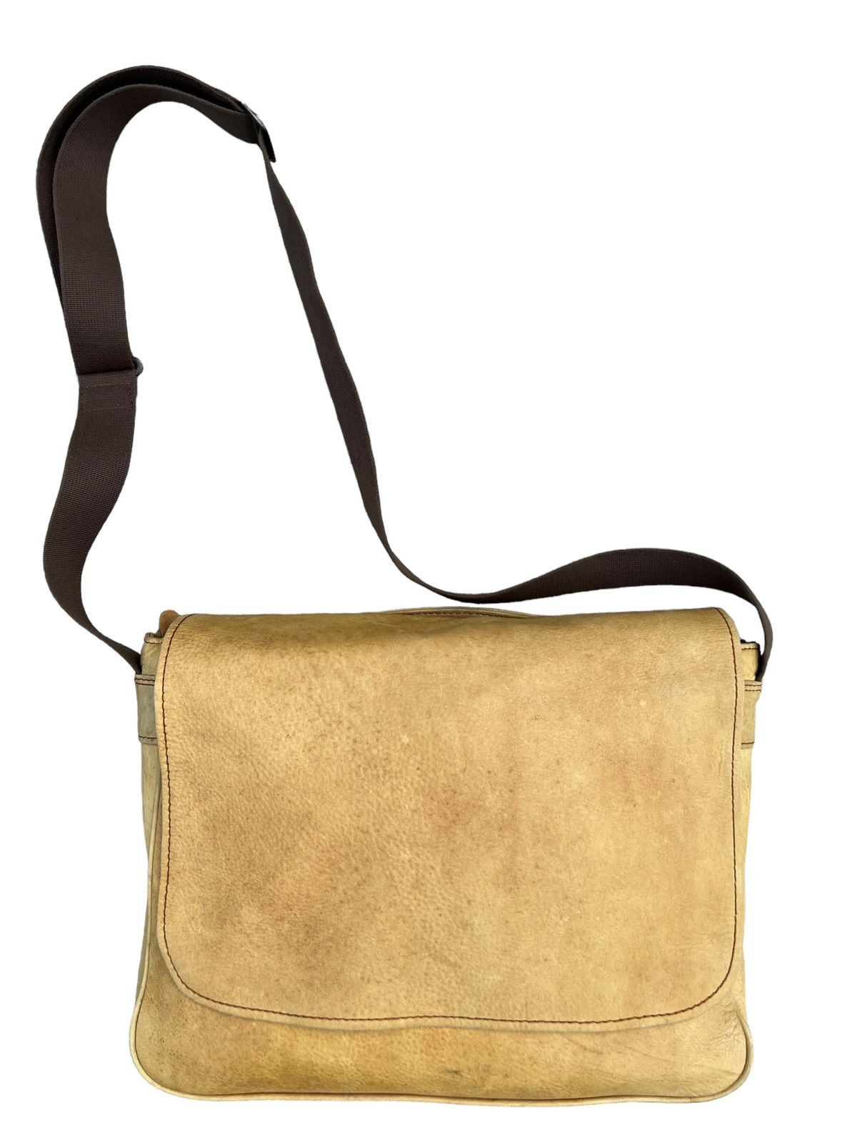 Leather Vintage Japanese Patina Leather Messenger Bag Size ONE SIZE - 5 Thumbnail