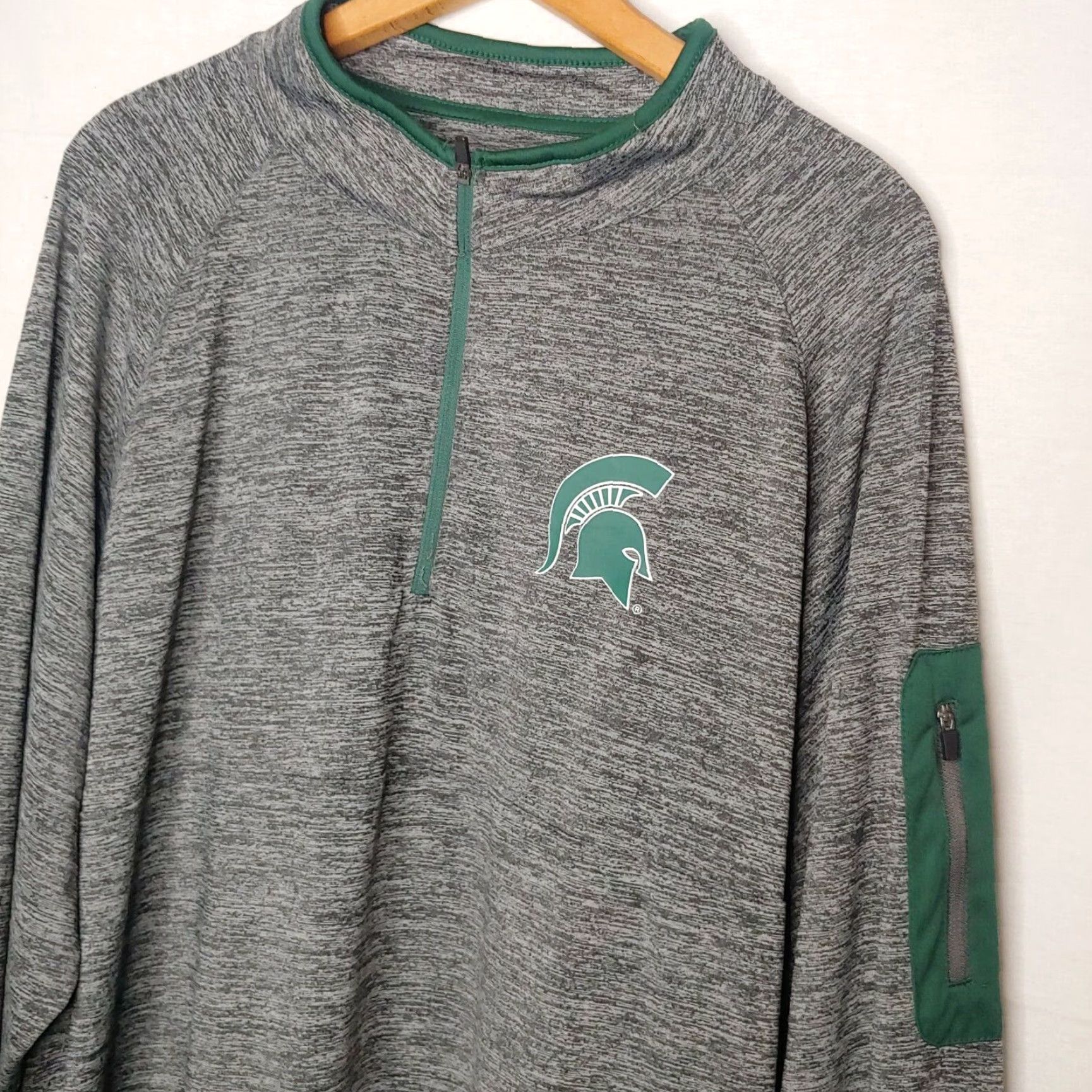 Vintage Michigan State University Spartans Shirt Men XXL Long Sleeve 1/4 Zip Athleisure College Gray XXl 1/4 Zip Mens Size US XXL / EU 58 / 5 - 2 Thumbnail