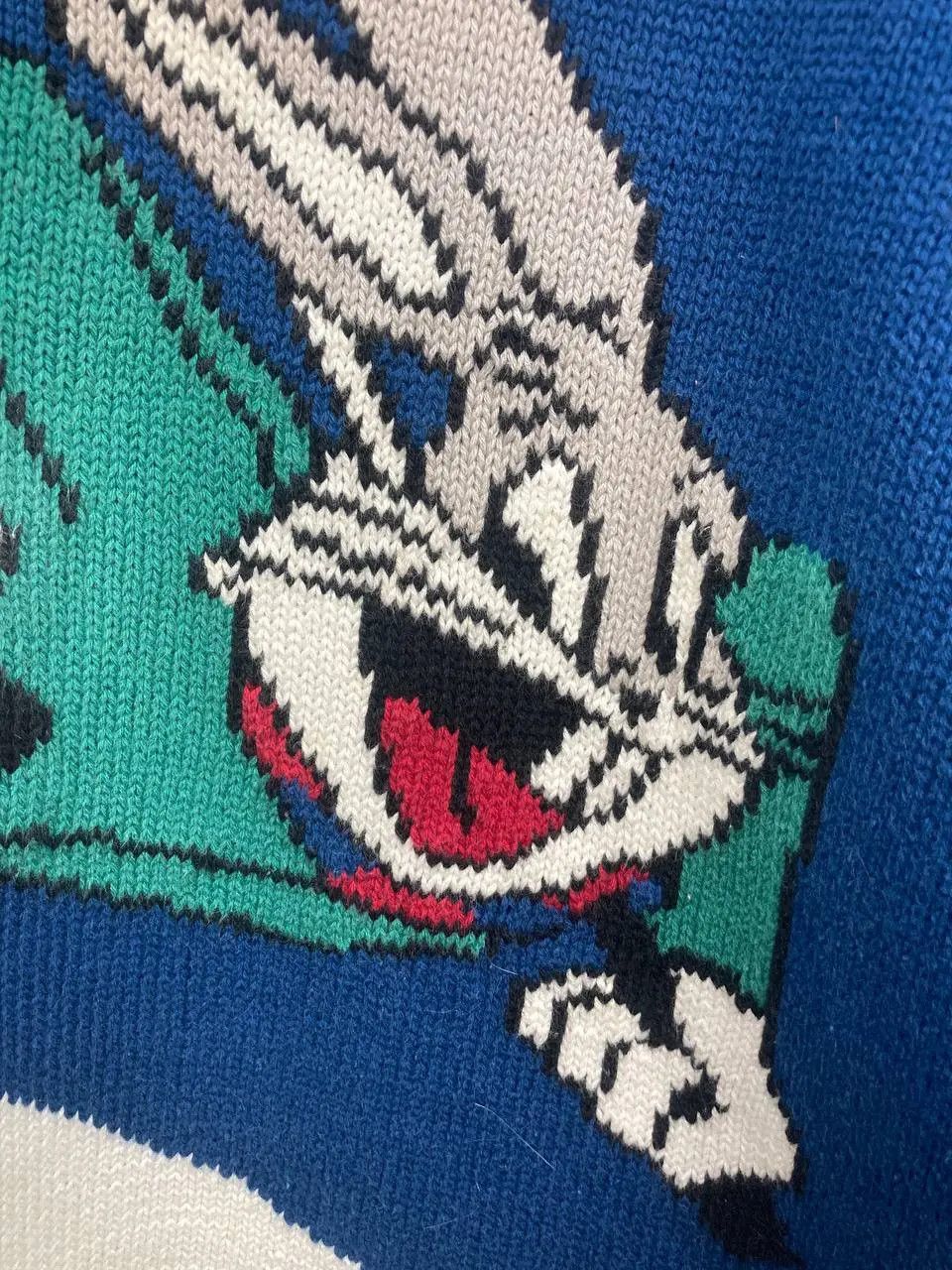 Cartoon Network 1997 Bugs Bunny Skiing All Over Print Crewneck Knitwear Size US L / EU 52-54 / 3 - 3 Thumbnail