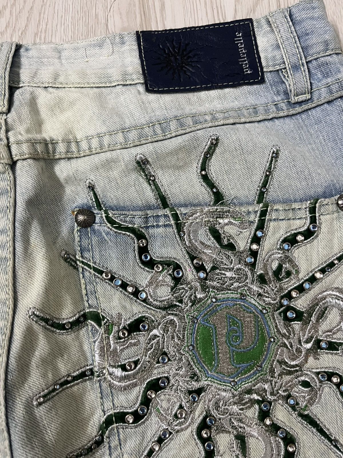 Pelle Pelle Vintage Y2k Pelle Pelle Dragon Embroidery Baggy Jeans Size US 36 / EU 52 - 5 Thumbnail
