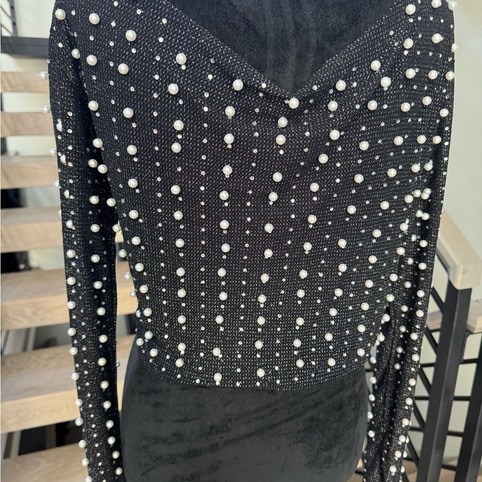 Other New Elegant Black Beaded Women's Pearl Top size XS Size XS / US 0-2 / IT 36-38 - 9 Thumbnail