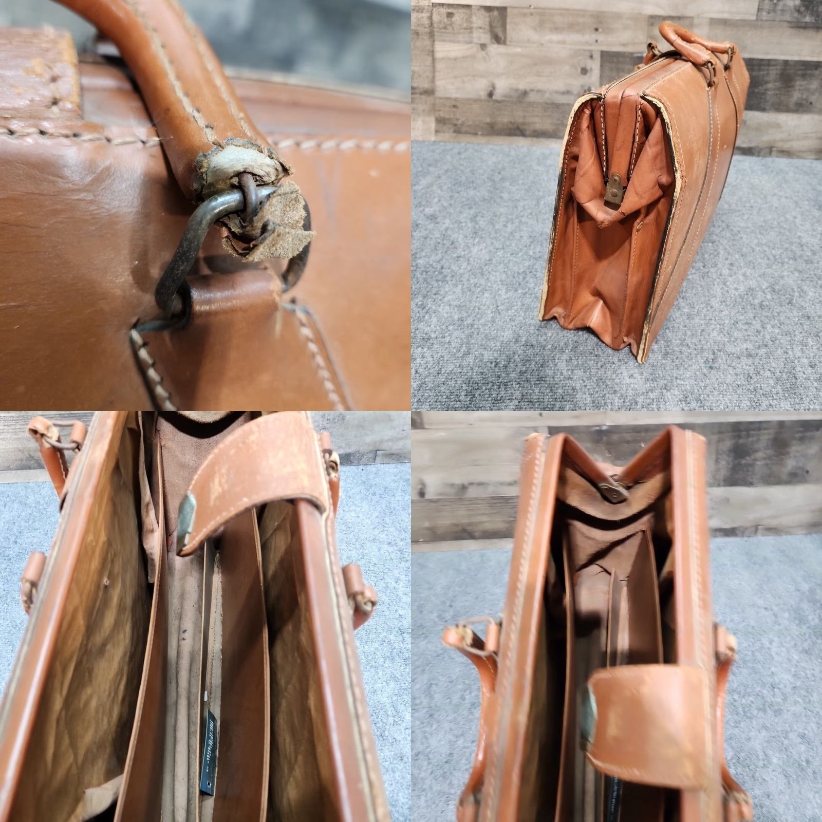 Document VINTAGE Rexbilt Briefcase Brown Leather Business Accessory Document Bag USA Men Women Unisex 1950s Size ONE SIZE - 8 Thumbnail