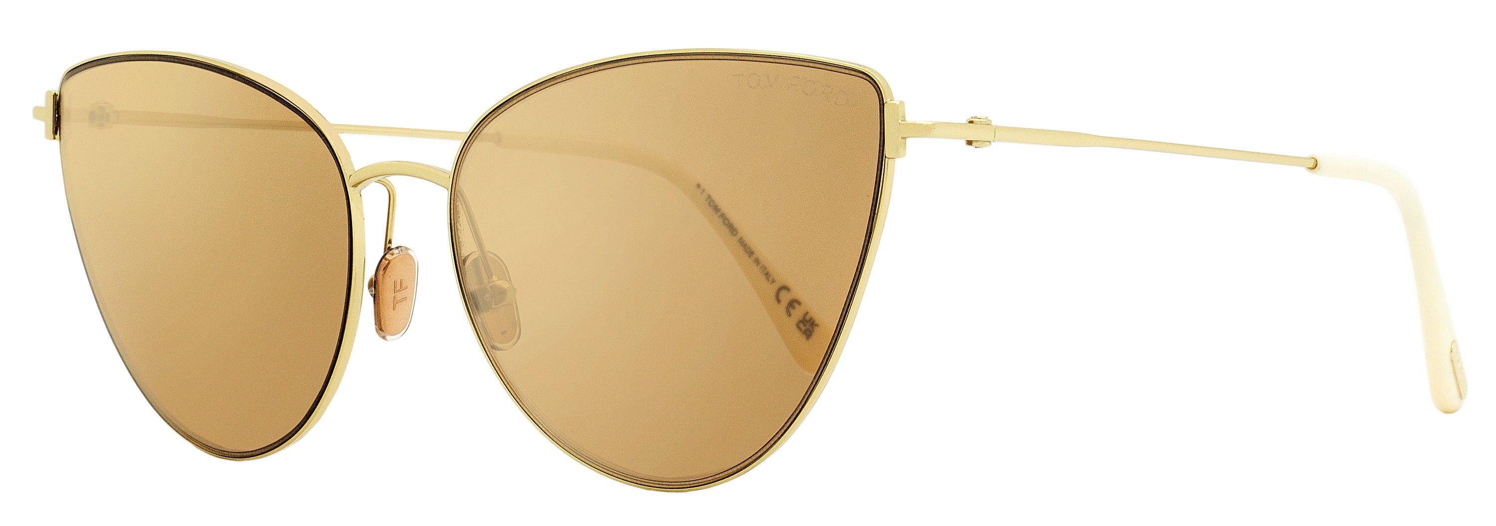 Tom Ford Cat Eye Sunglasses TF1005 Anais-02 32G Gold/Ivory 