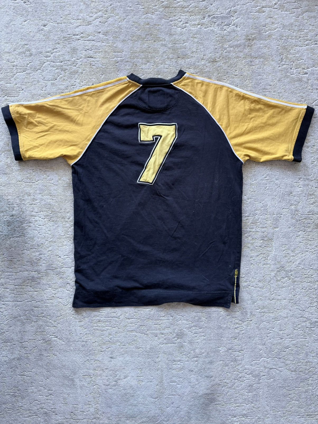 Other Y2K School of Hard Knocks Navy & Yellow Skater Brooklyn Tee Size US XL / EU 56 / 4 - 5 Thumbnail
