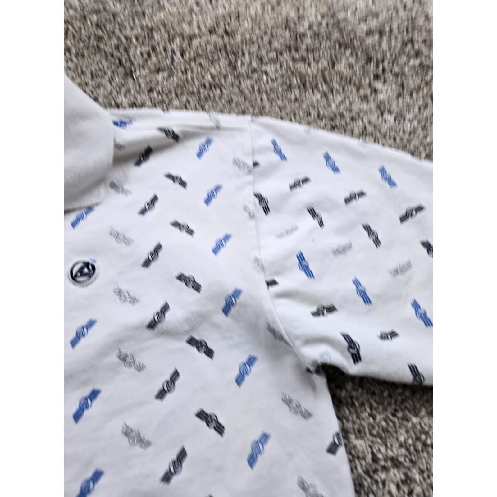 Vintage VINTAGE Lot29 Polo Shirt Mens L White Graphic Print 100% Cotton Short Sleeve Casual Hip Hop Y2K Size US L / EU 52-54 / 3 - 3 Thumbnail