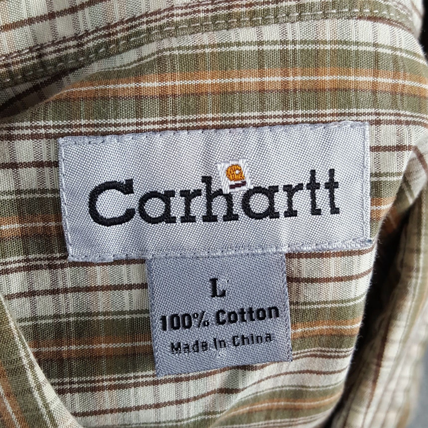 Carhartt VINTAGE Carhartt Brown Plaid Short Sleeve Preppy Size L Button Up Collared Work Shirt Size US L / EU 52-54 / 3 - 6 Thumbnail