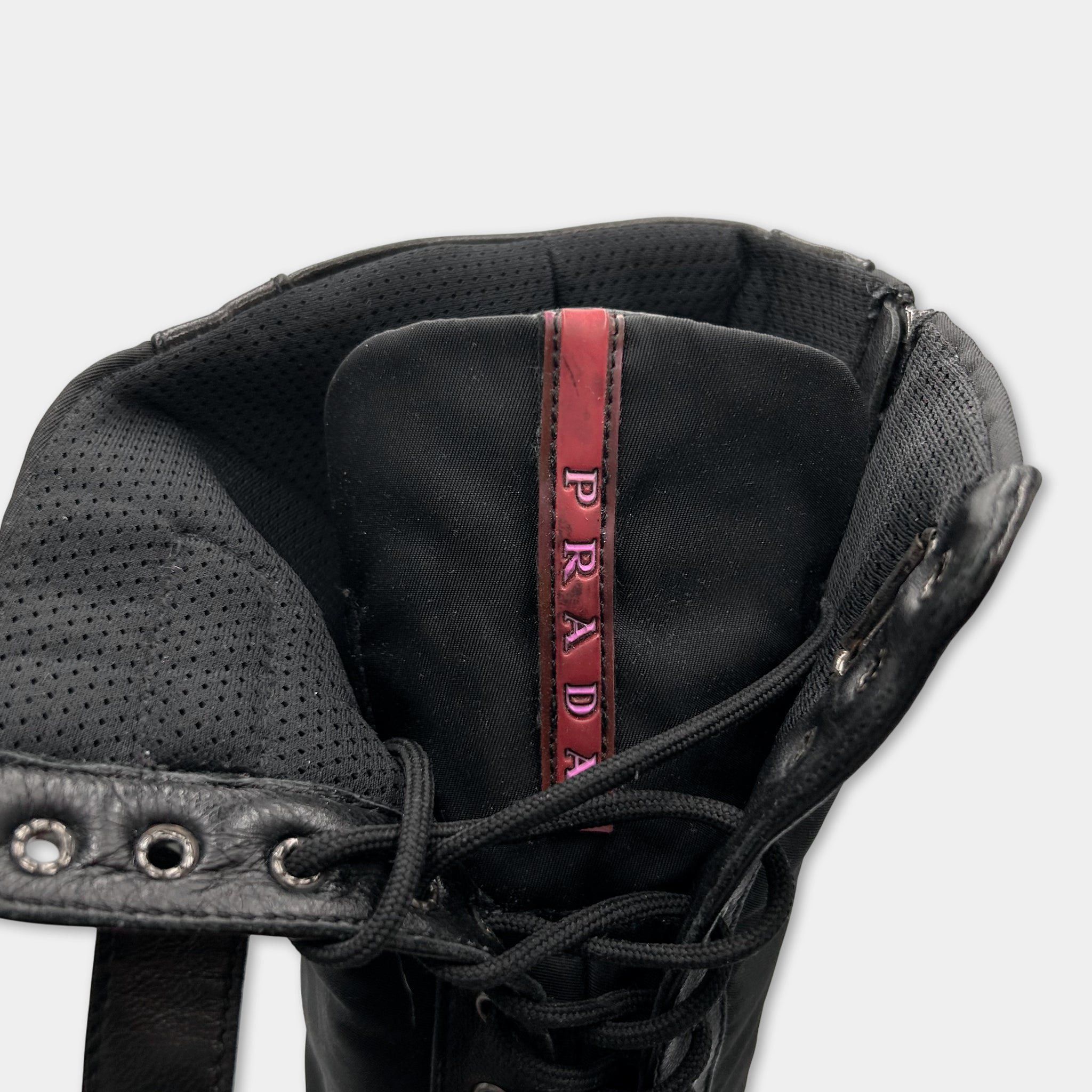 Prada Prada High Top Lace-up Sneakers Size US 37 - 3 Thumbnail