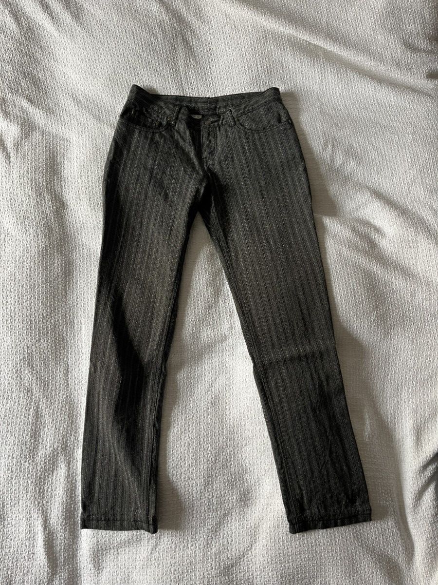 Comme des Garcons tao Comme des Garçons A/W 2008 metallic pinstripe trousers Size 28" / US 6 / IT 42 - 2 Thumbnail