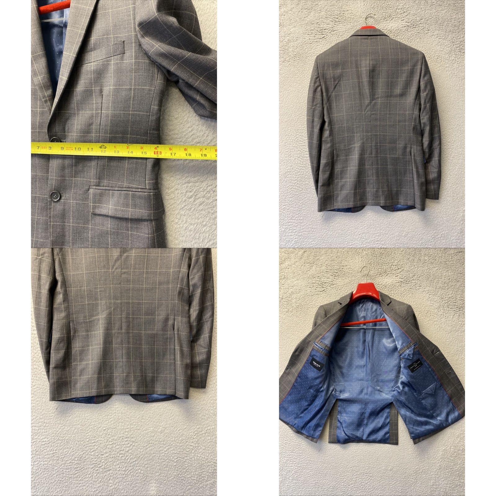 Vintage VINTAGE Combatant Gentlemen Blazer Jacket Glen Plaid Wool Size 34 Slim Brown Mens Size 34R - 8 Thumbnail