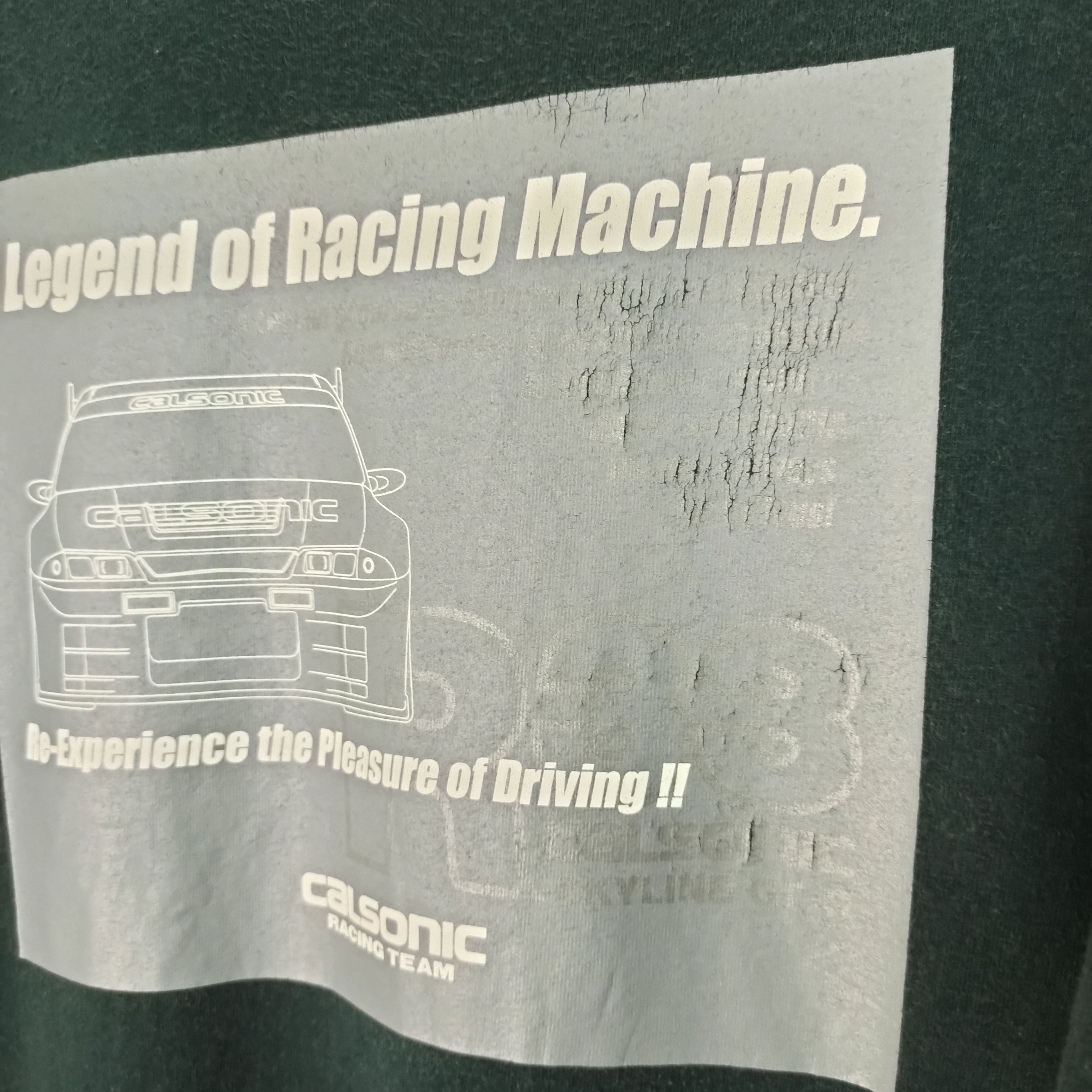 Vintage Rare Calsonic Racing Team "Legend of racing Machine" Tshirt Size US L / EU 52-54 / 3 - 3 Thumbnail