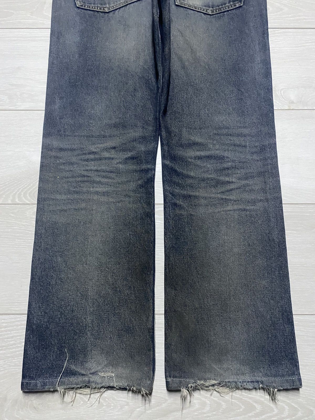 GU × Undercover Vintage gu Denim Distressed Straigh Loose Jeans Size US 35 - 6 Thumbnail
