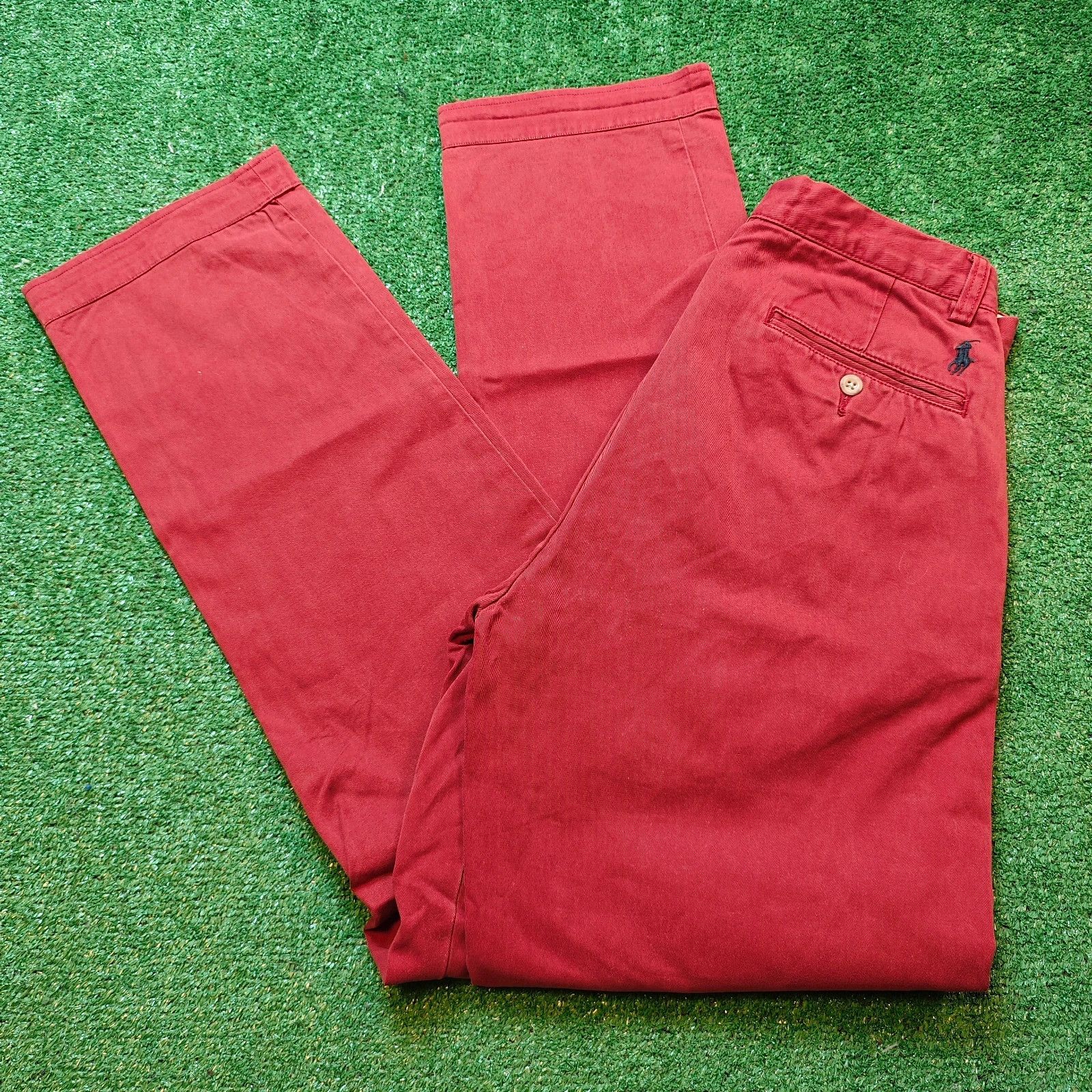 Polo Ralph Lauren × Vintage Vintage Polo Ralph Lauren Chino Pants 30x32 red trousers Size US M / EU 48-50 / 2 - 1 Thumbnail