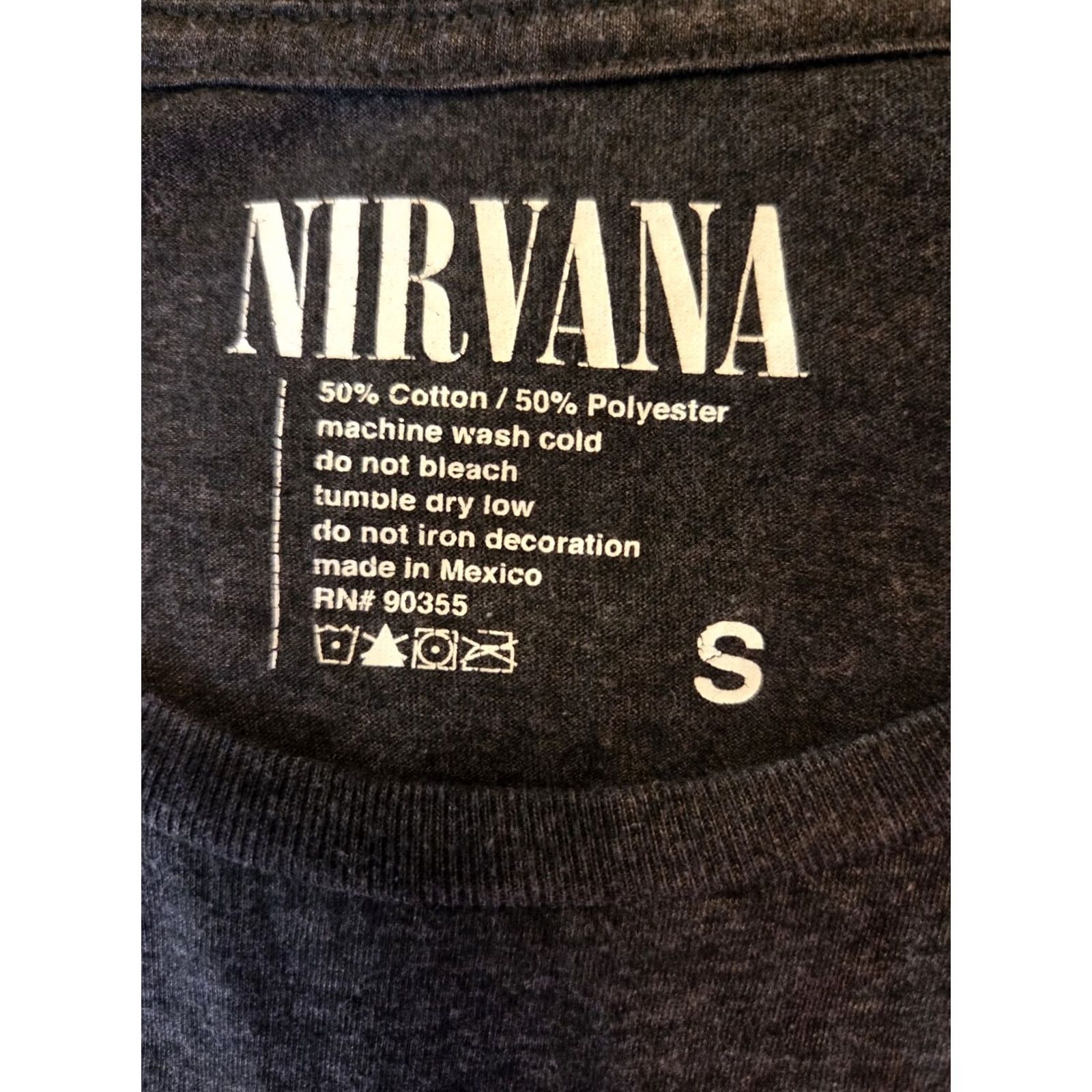 Logo 7 Nirvana T-Shirt Gray Tie-Dye Band Logo Rock Grunge Size S Mens Size US S / EU 44-46 / 1 - 2 Thumbnail