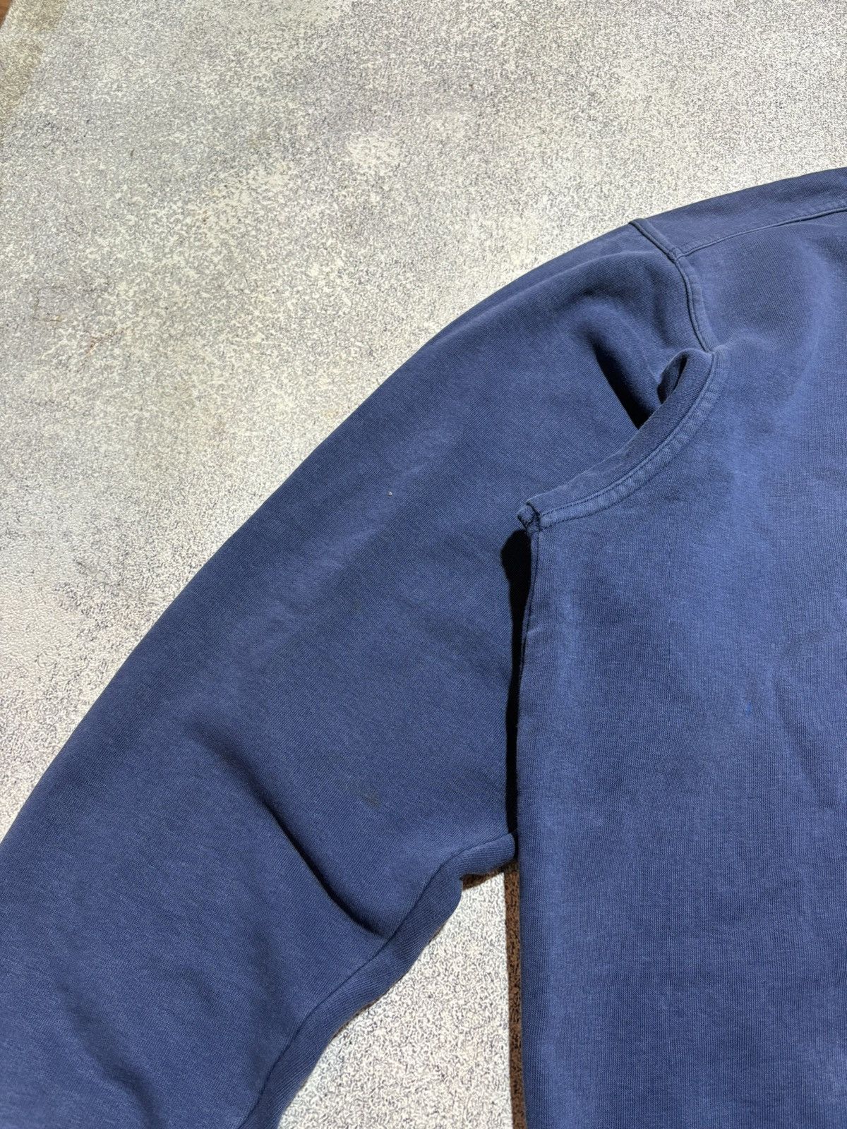 Nike × Vintage 90s Nike Vintage Blue Sweatshirt Drill Small Swoosh size M Size US M / EU 48-50 / 2 - 7 Thumbnail