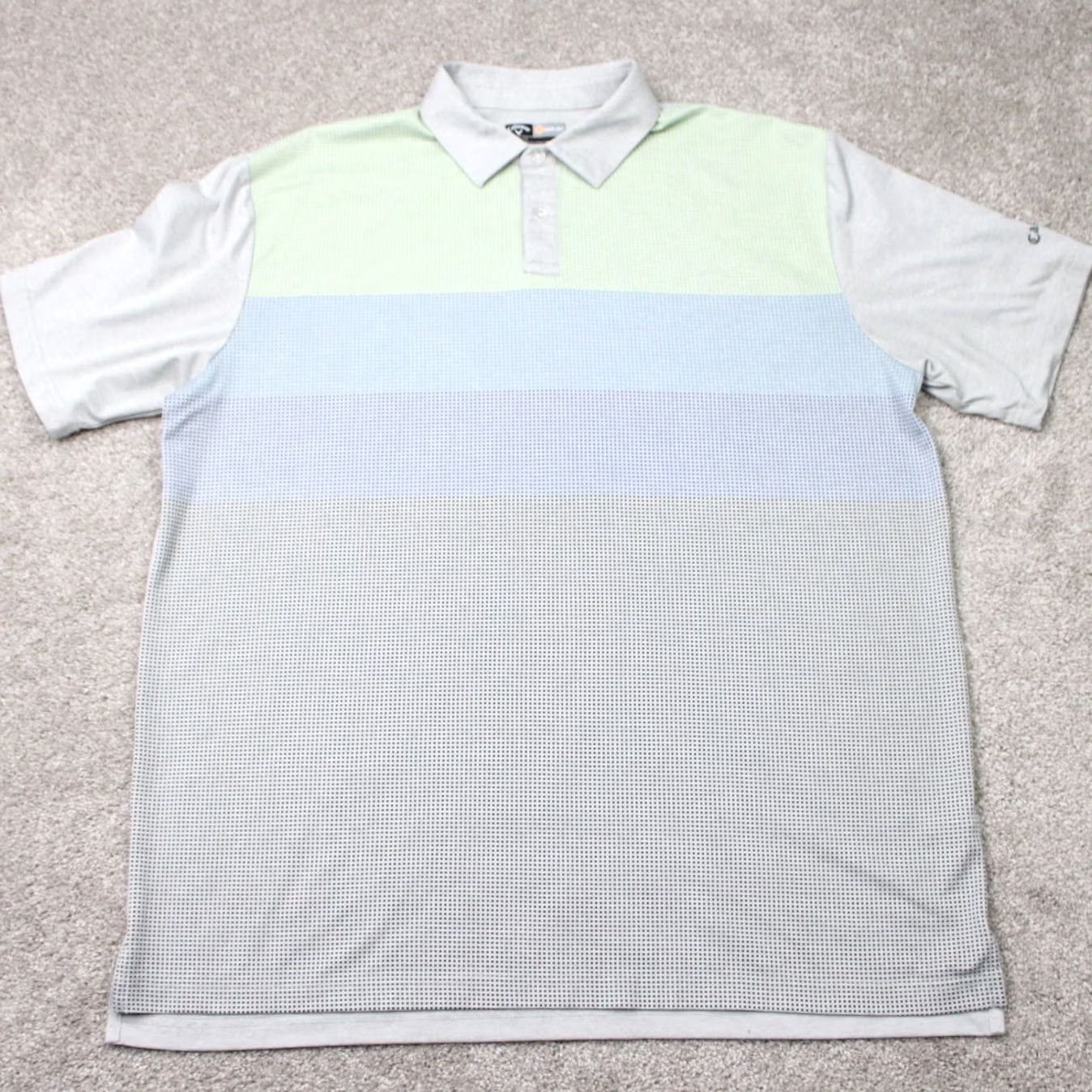 Callaway Callaway Polo Shirt Men XL Gray/Blue Opti-Dri Golf Short Sleeve Poly Stretch Shirt Size US XL / EU 56 / 4 - 2 Thumbnail