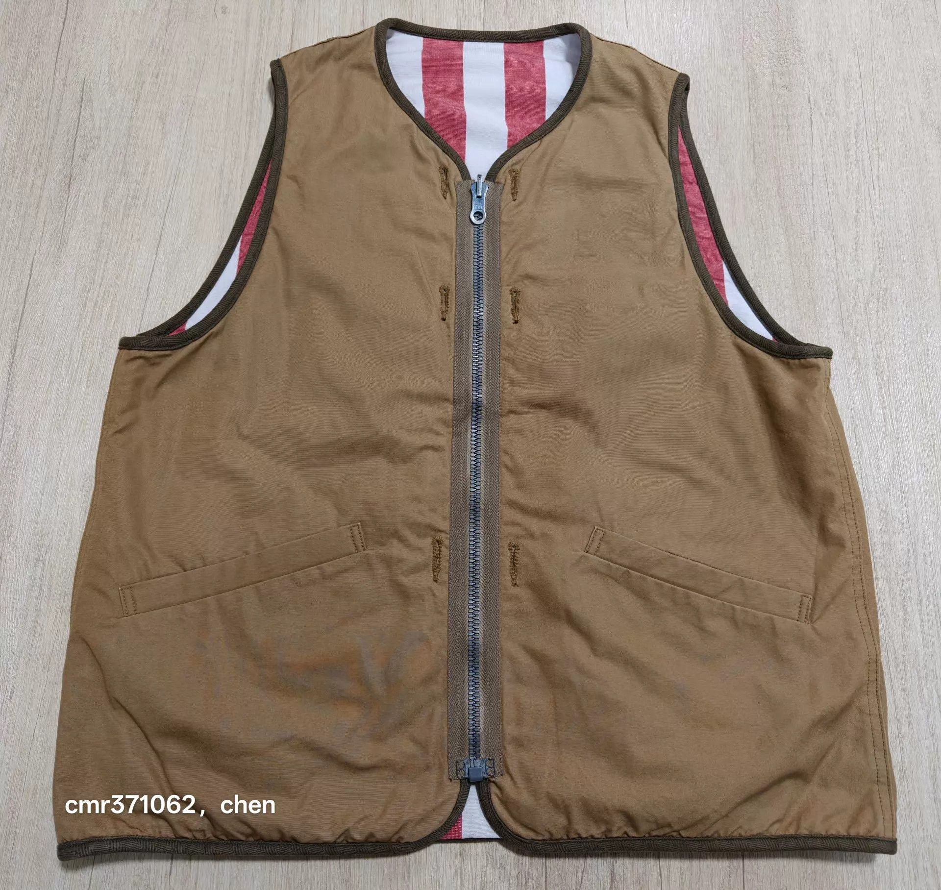 Visvim visvim 20AW Iris Liner Vest Light Brown 3 (95 New) GD Striped Size US L / EU 52-54 / 3 - 1 Thumbnail