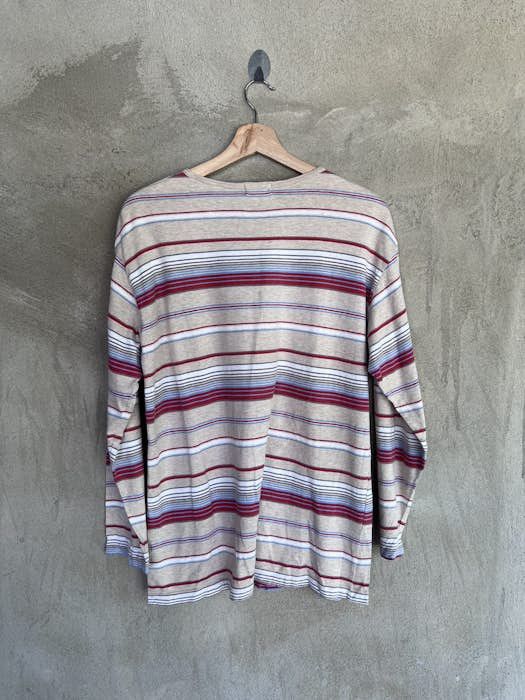 Renoma Vintage Renoma Striped Design Long Sleeve Tshirt Size US L / EU 52-54 / 3 - 6 Thumbnail