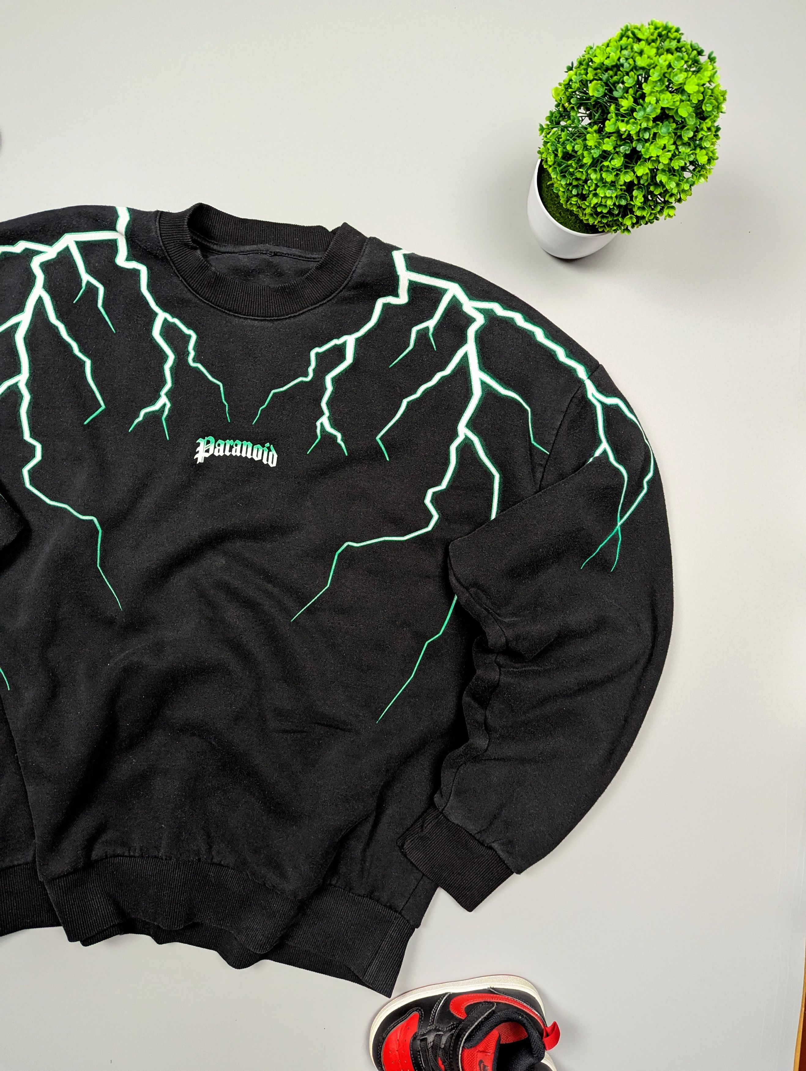 Vintage Paranoid Men's Vintage Black Oversized Sweatshirt Size XL Size US XL / EU 56 / 4 - 4 Thumbnail