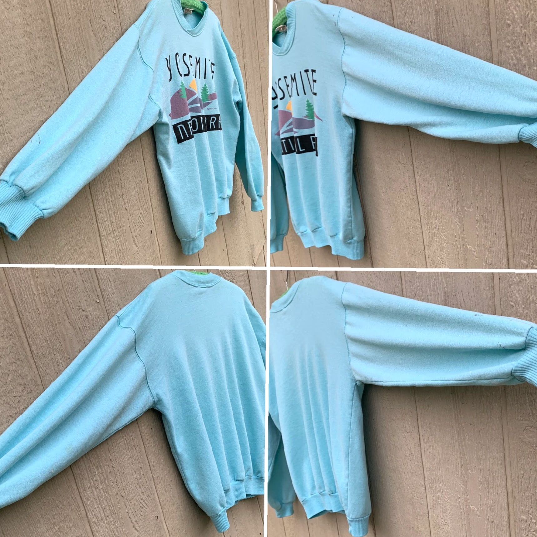 Vintage VINTAGE Caribe Yosemite National Park sweatshirt top long sleeve tee 1987 size S green Womens 80s 1980s Size S / US 4 / IT 40 - 2 Thumbnail