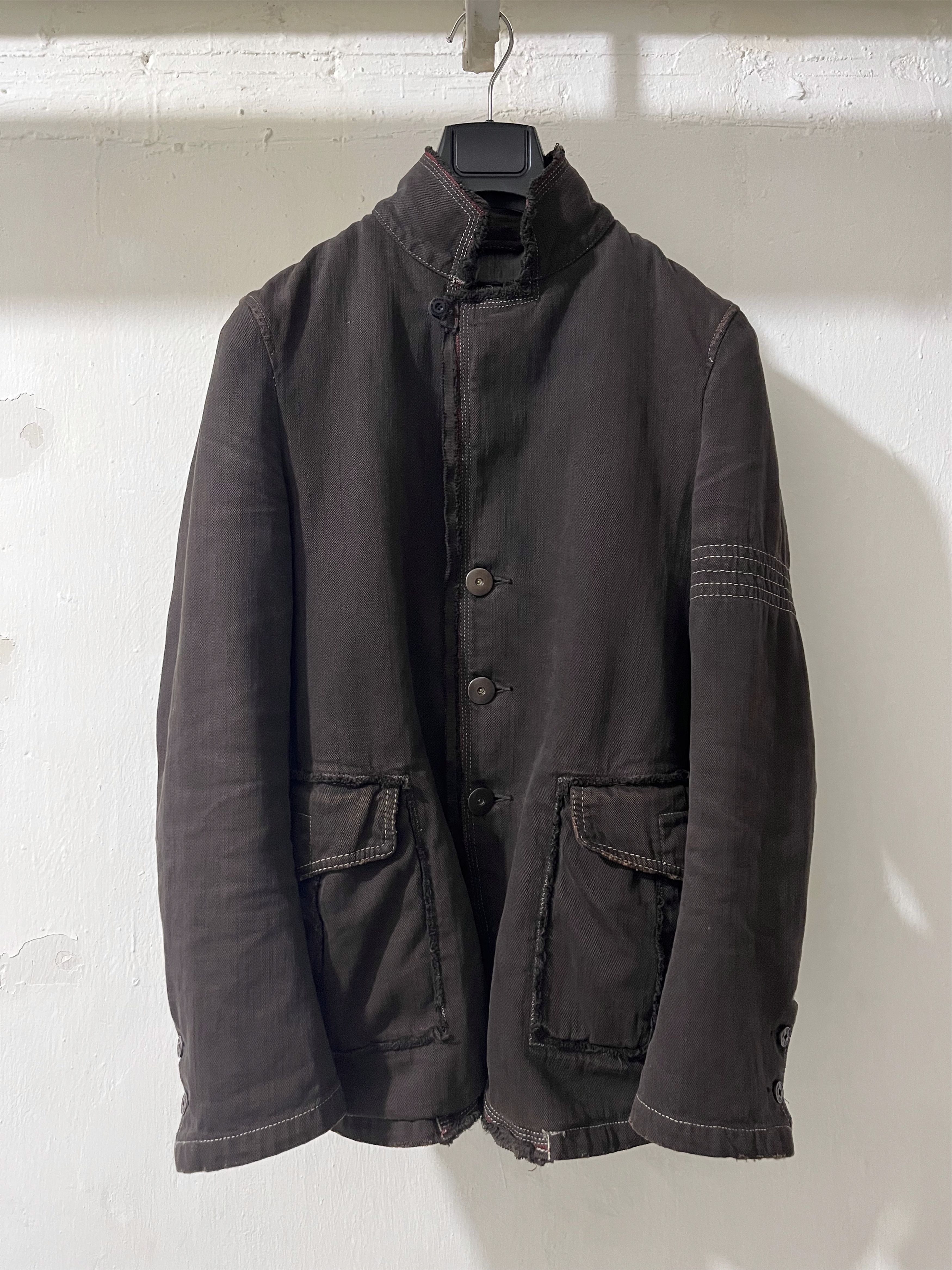 Marithe + Francois Girbaud MARITHÉ+FRANҪOIS GIRBAUD DISTRESSED BLAZER Size M / US 6-8 / IT 42-44 - 2 Thumbnail