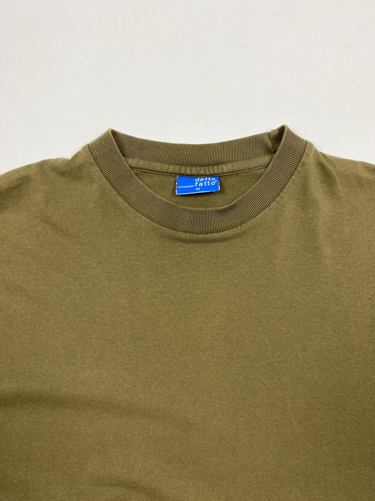 Vintage 1990’s Vintage Blank Olive Green Single Stitch Boxy Tee Size US M / EU 48-50 / 2 - 2 Thumbnail