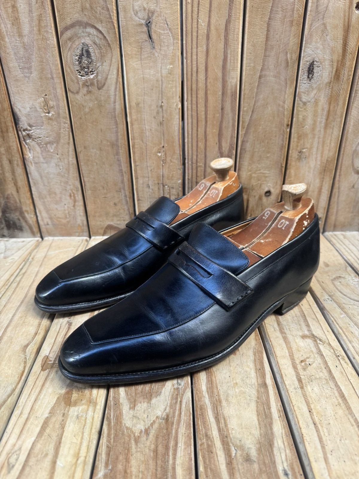 J.M. Weston J.M Weston Men’s Penny black Leather Loafers Sz Uk 8 E US 9 Size US 9 / EU 42 - 18 Thumbnail