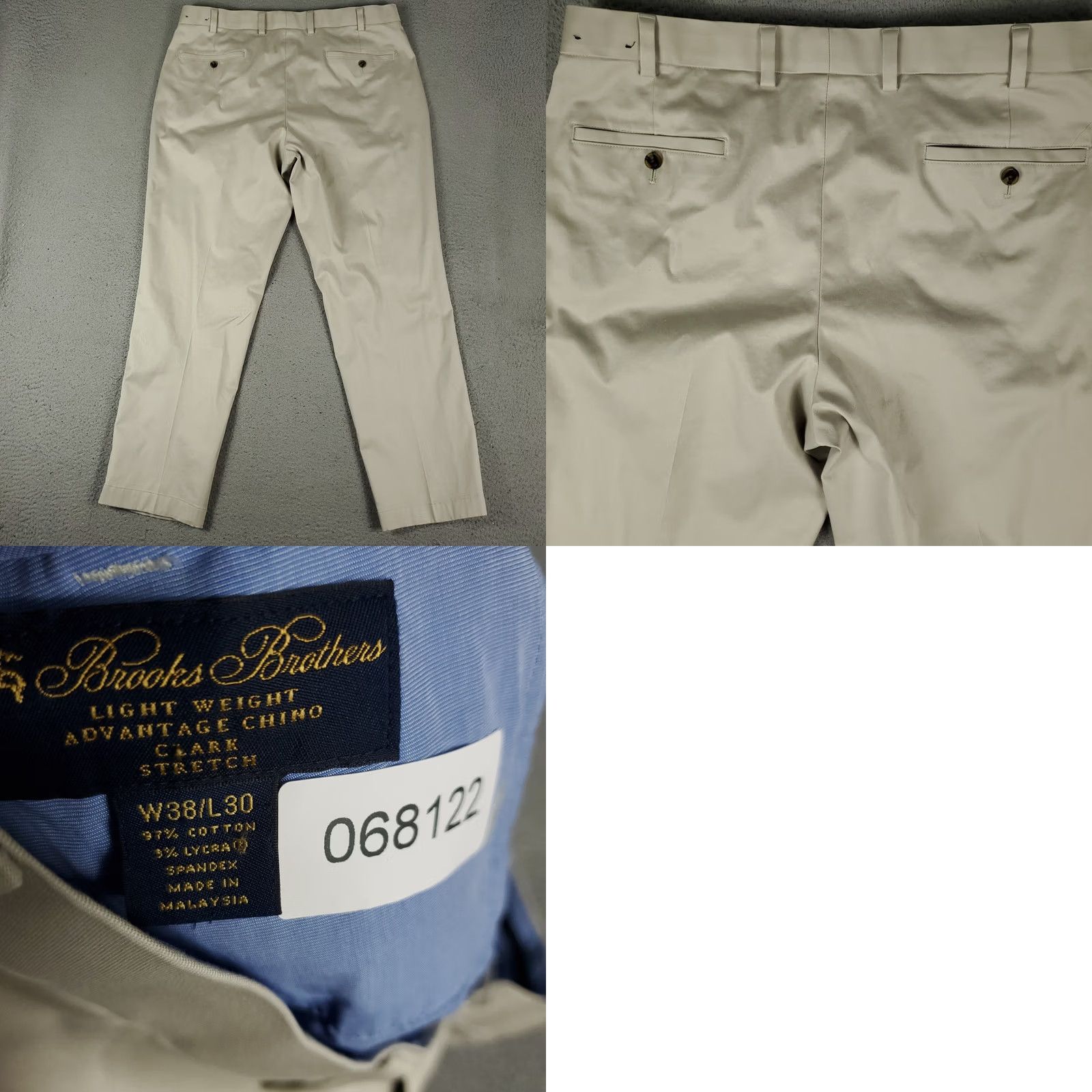 Brooks Brothers Brooks Brothers Pants Mens 38x30 Beige Clark Flat Front Chino Trousers Size US 38 / EU 54 - 8 Thumbnail
