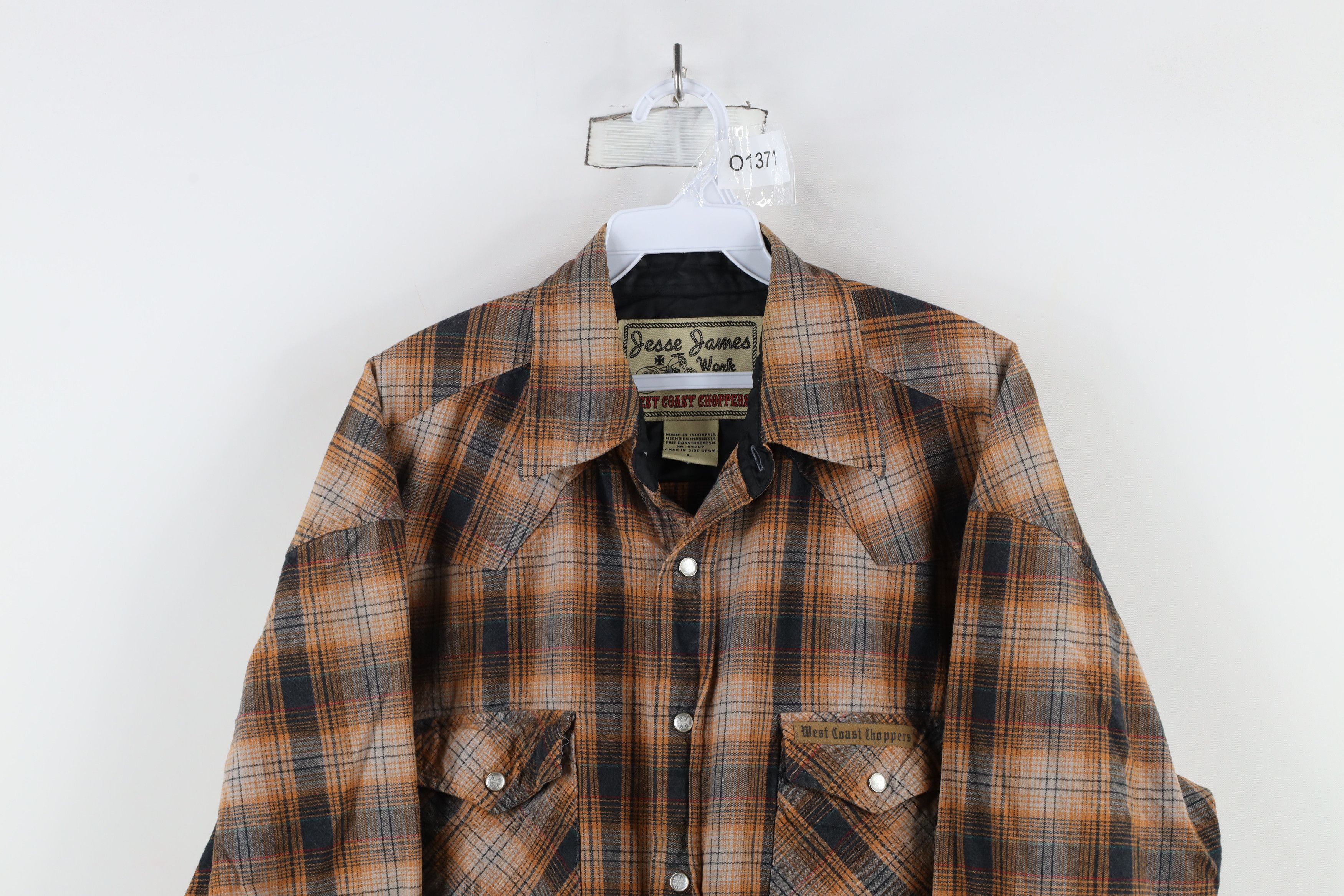 Vintage Vintage West Coast Choppers Jesse James Snap Button Shirt Size US L / EU 52-54 / 3 - 2 Thumbnail