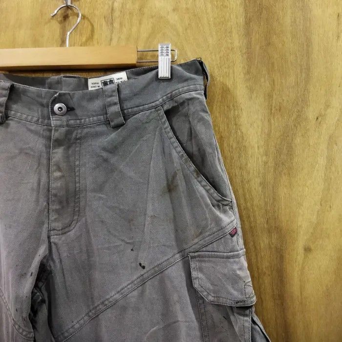 Japanese Brand TORA WORK WARE FADED GREY CARGO PANTS Size US 32 / EU 48 - 5 Thumbnail