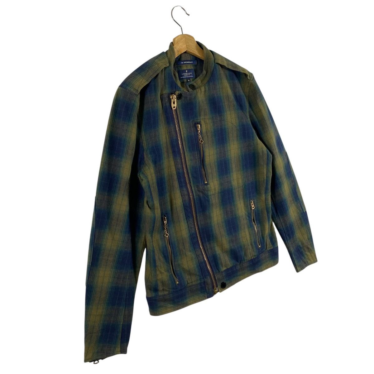 Japanese Brand × Paul Smith × R.Newbold Vintage R.Newbold Plaid Zipper Biker Jacket M Size Size US M / EU 48-50 / 2 - 3 Thumbnail