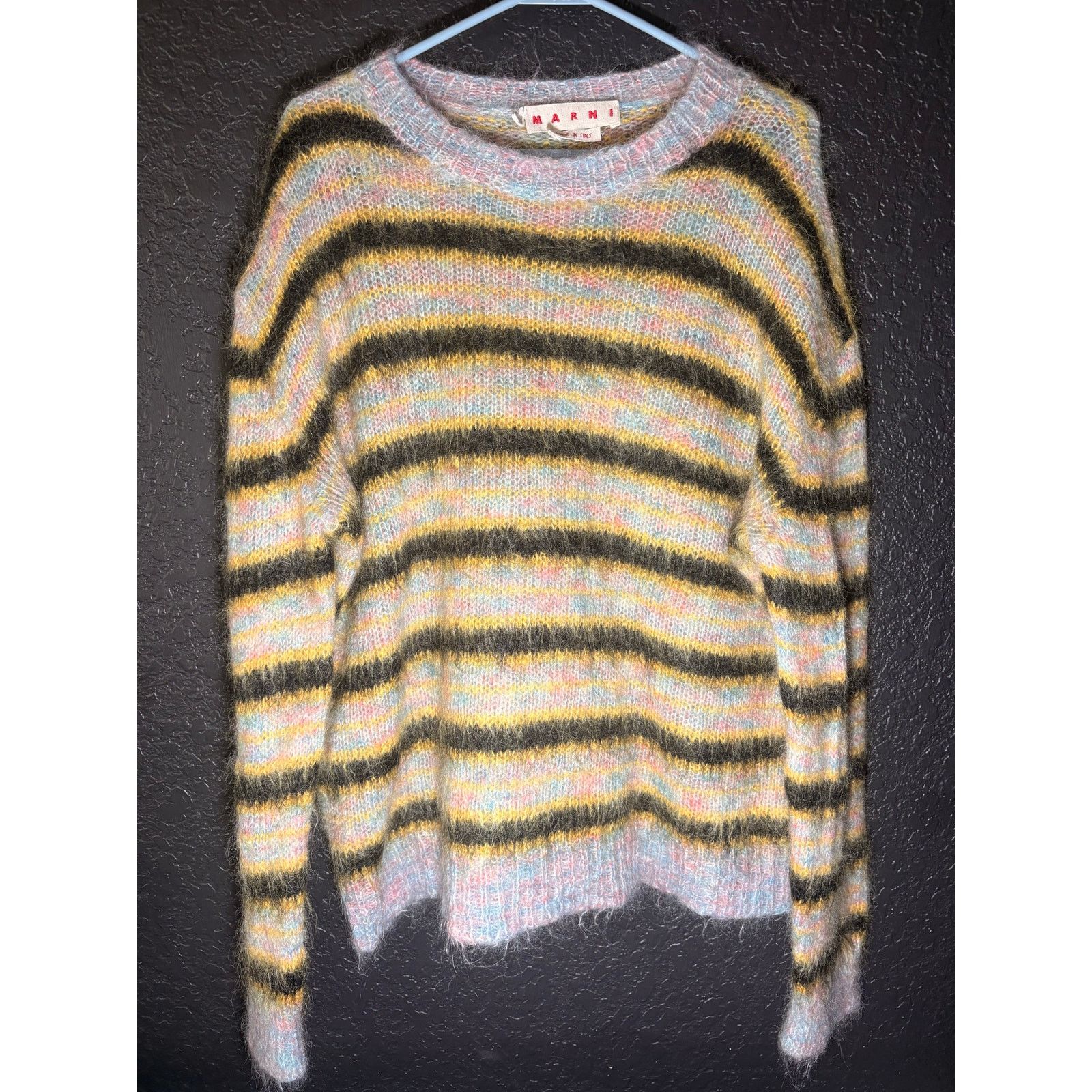 Marni Marni Mohair Multicolor Striped Sweater Size US L / EU 52-54 / 3 - 1 Thumbnail
