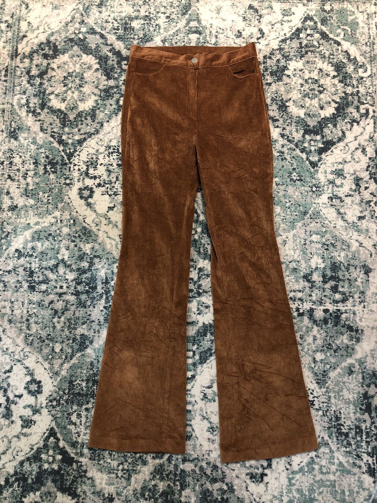 Designer Minimuze Korea Velvet Corduroy Bell Bottom Pant Size US 28 / EU 44 - 2 Thumbnail