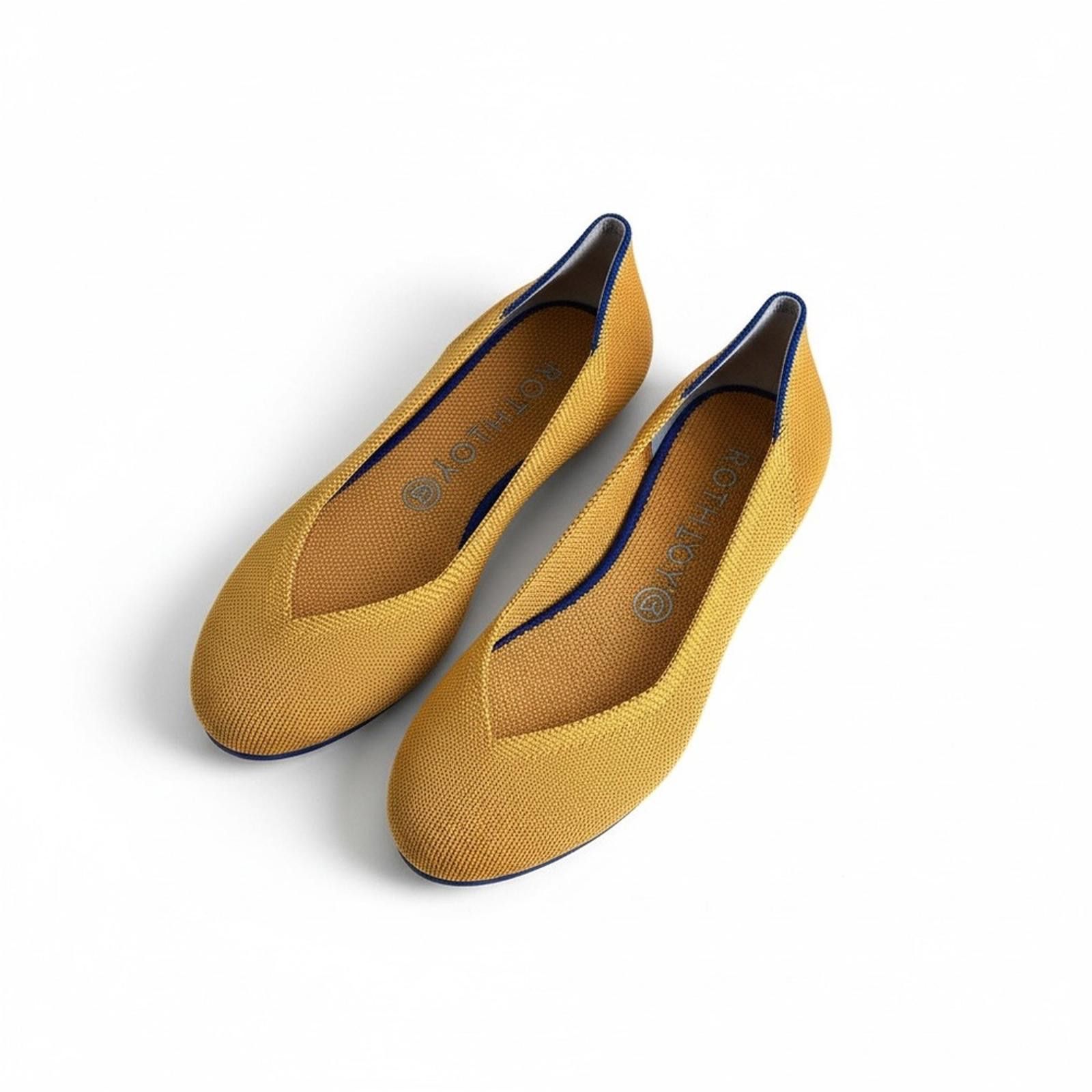 Rothy's Rothy’s Round Toe Flats – Lemon Drop – 7.5 – NIB Size US 7.5 / IT 37.5 - 1 Thumbnail